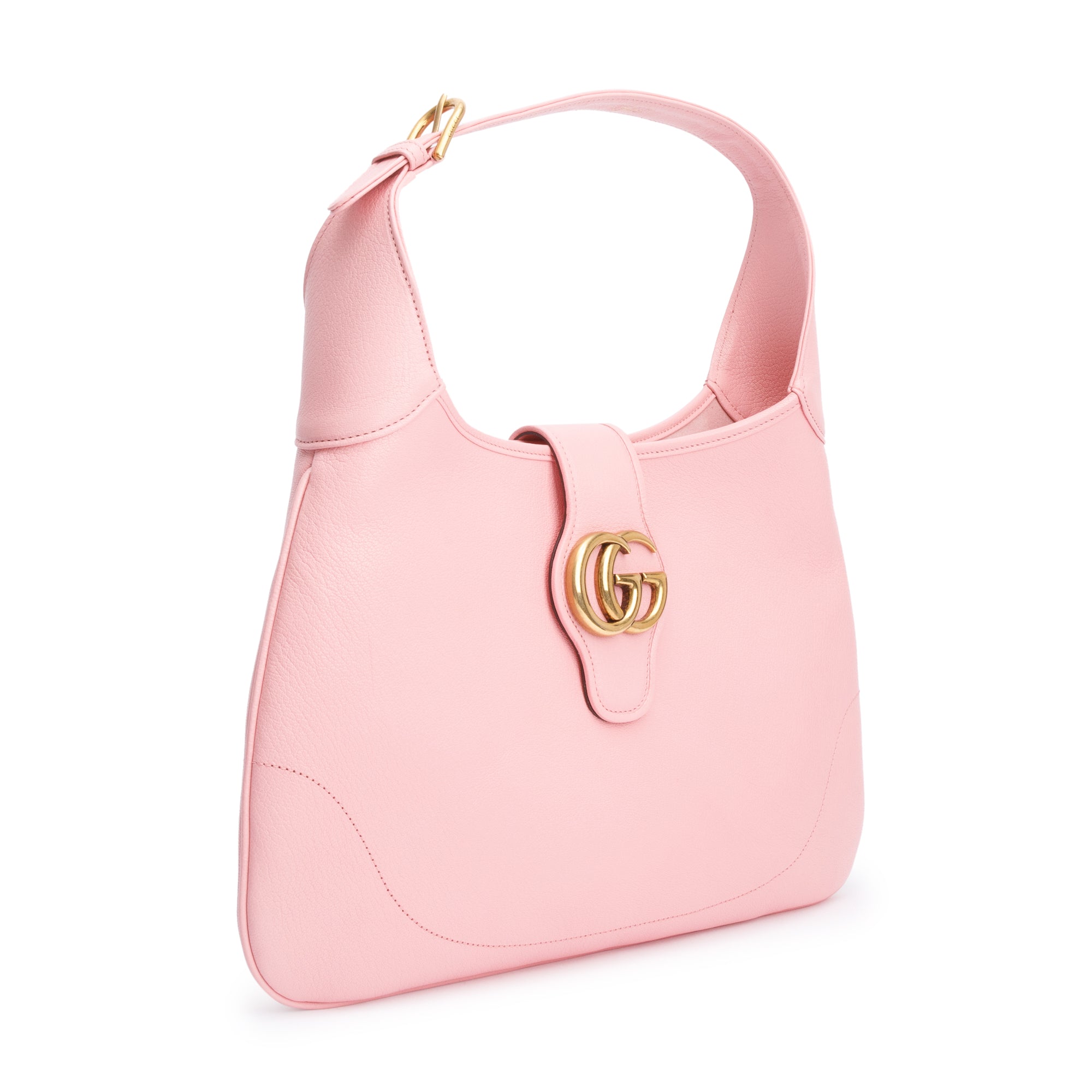 Gucci Pink Calfskin Leather Double GG Medium Aphrodite Shoulder Bag w/ Box