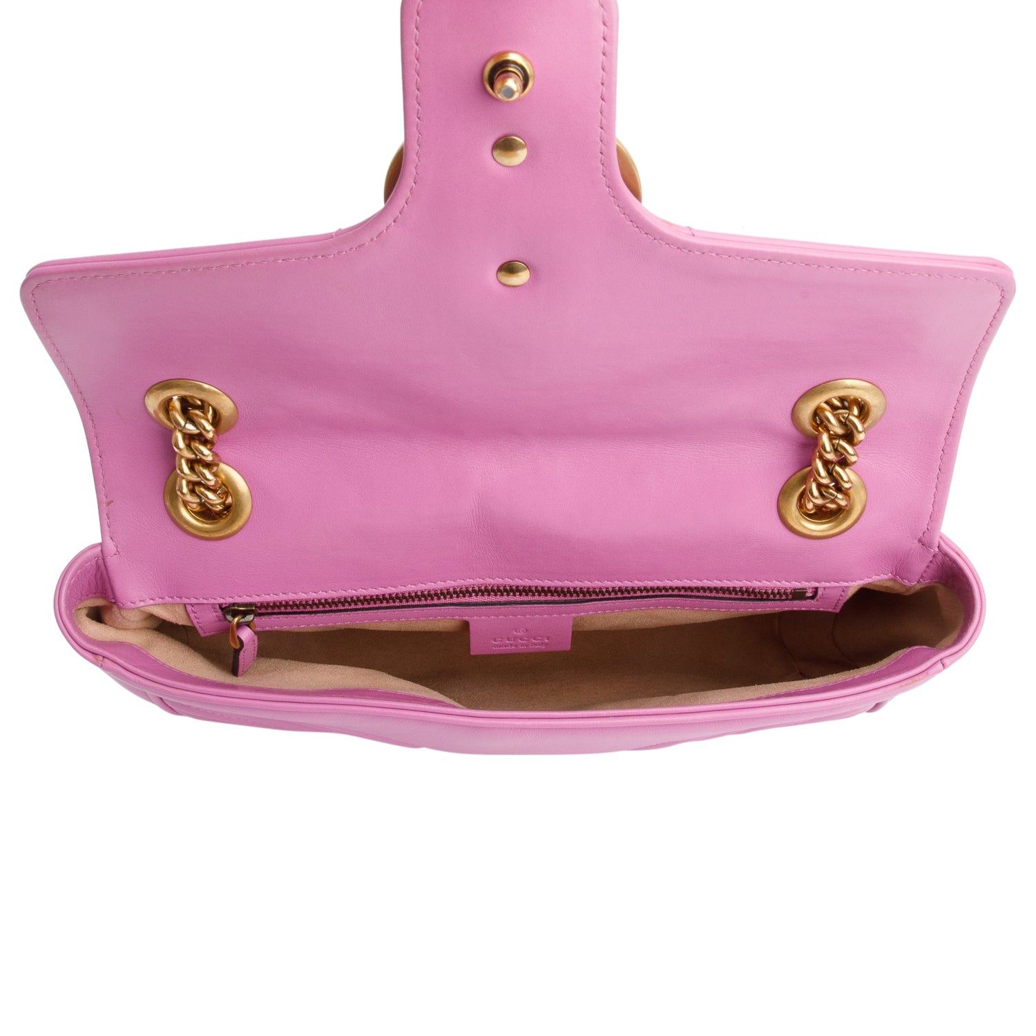 Gucci Pink GG Marmont Matelasse Small Shoulder Bag