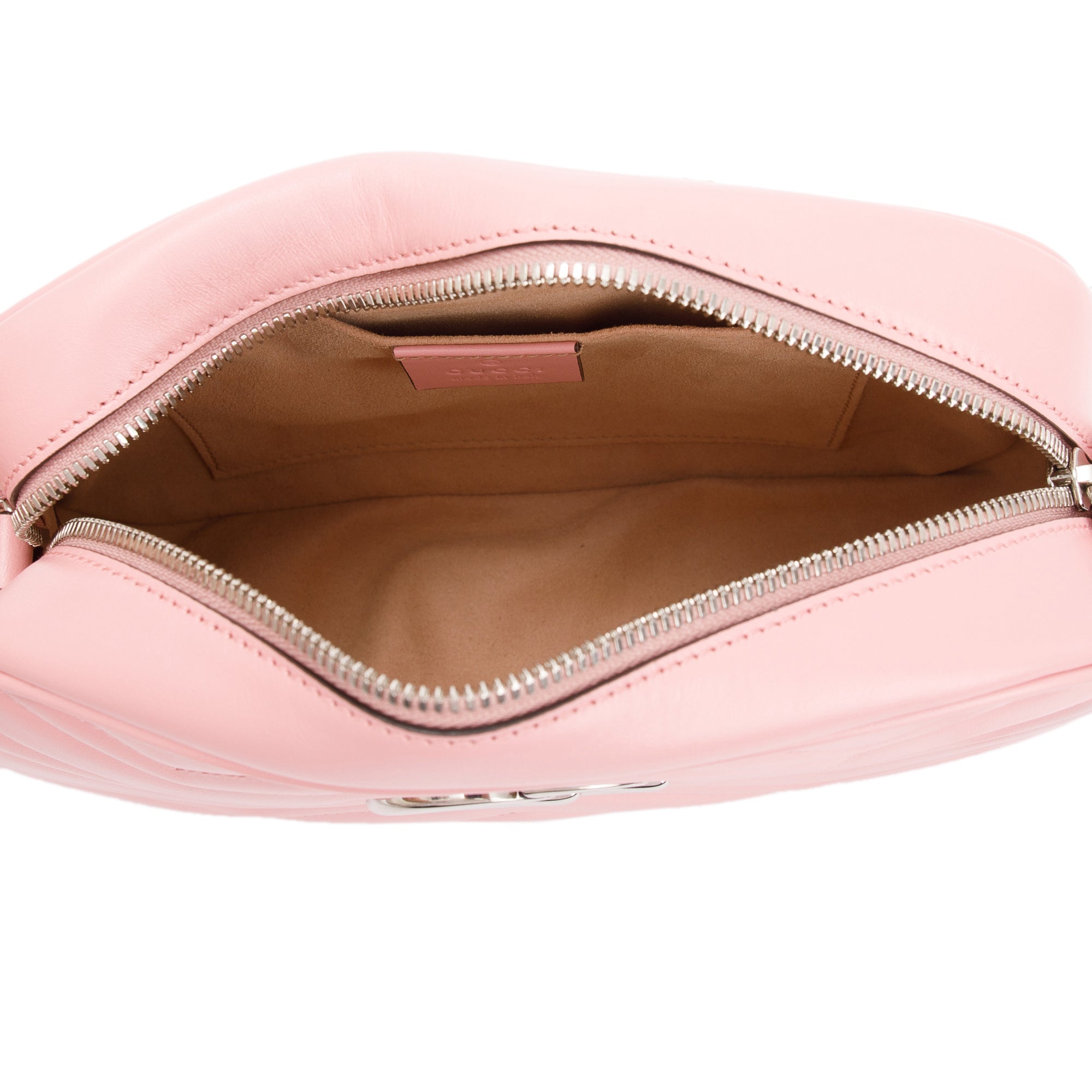 Gucci Pink GG Marmont Matelasse Small Shoulder Bag w/ Box