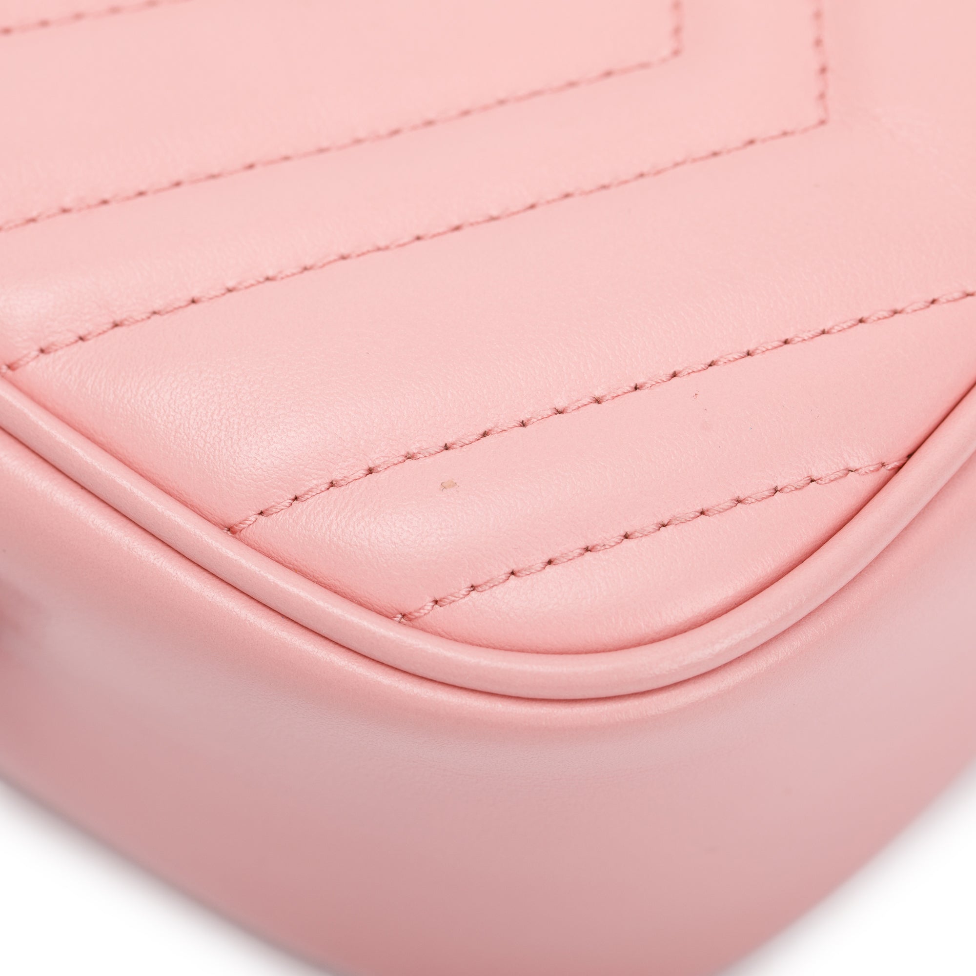 Gucci Pink GG Marmont Matelasse Small Shoulder Bag w/ Box