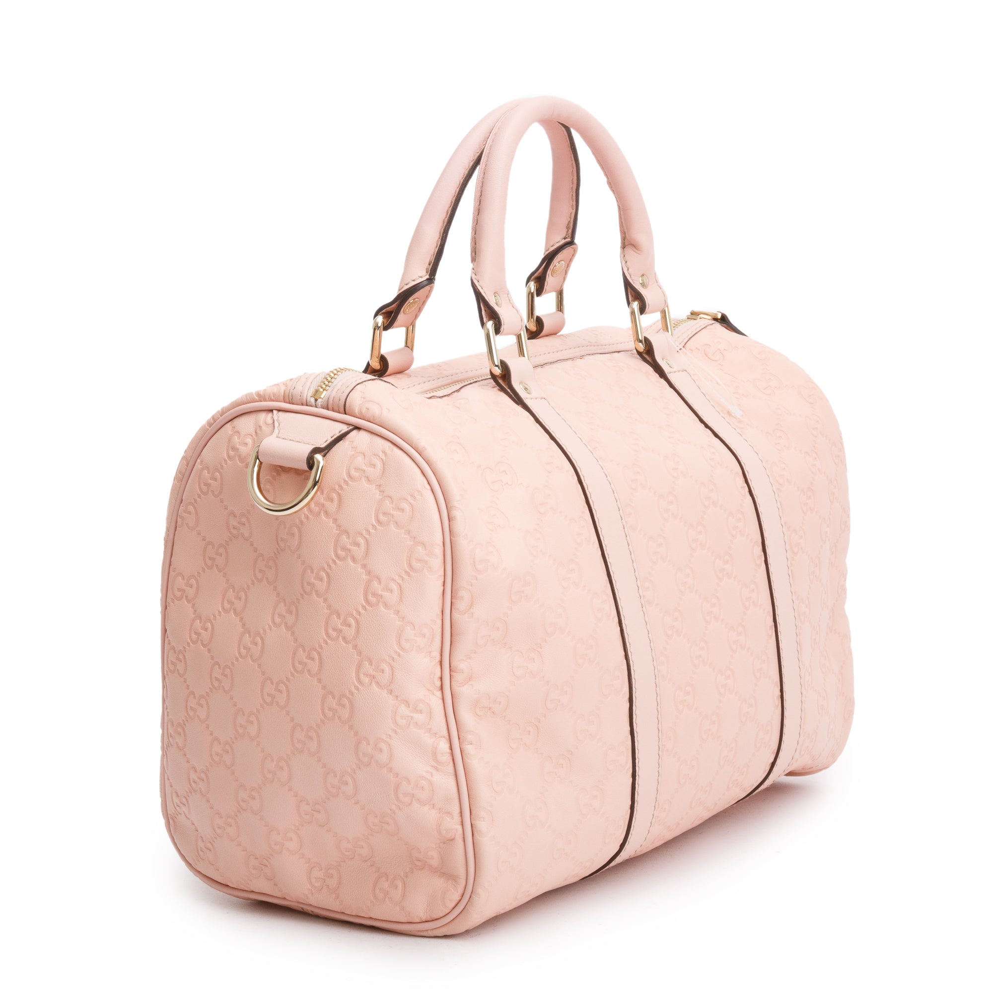 Gucci Pink GG Signature Leather Medium Joy Boston Bag