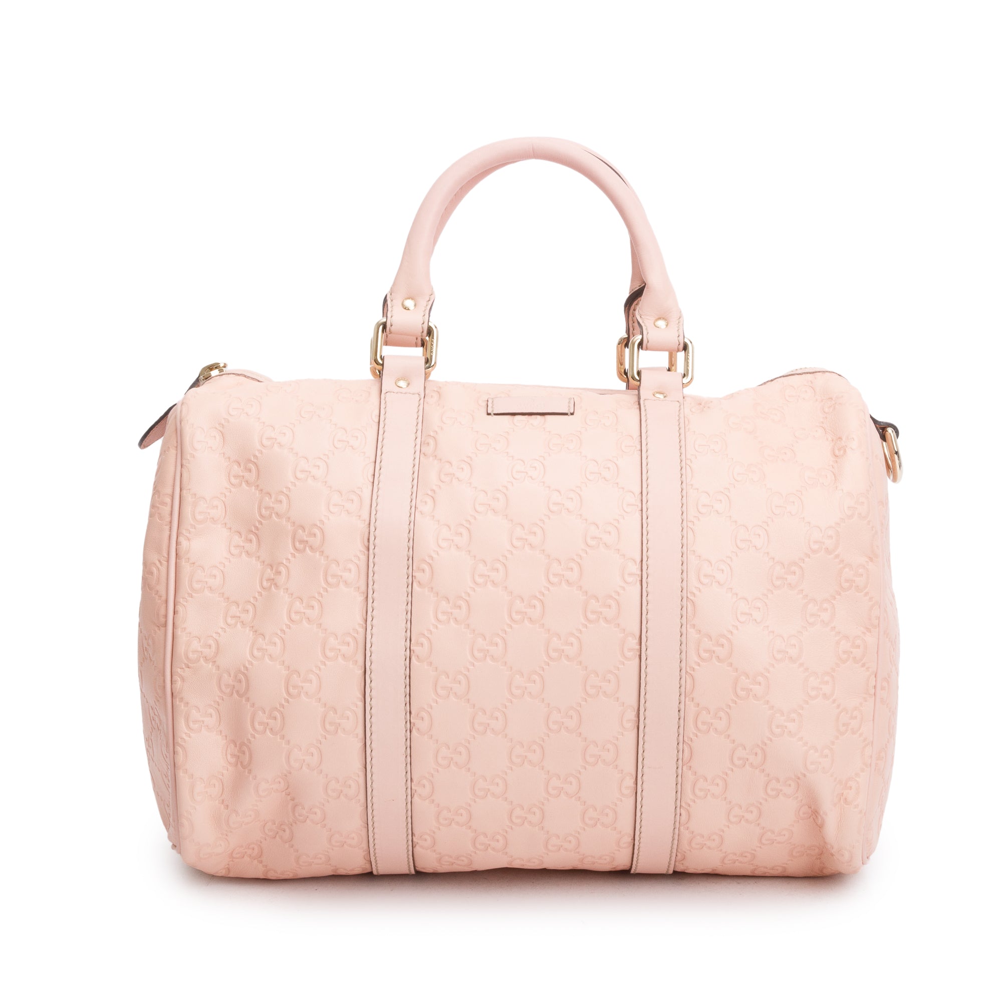 Gucci Pink GG Signature Leather Medium Joy Boston Bag