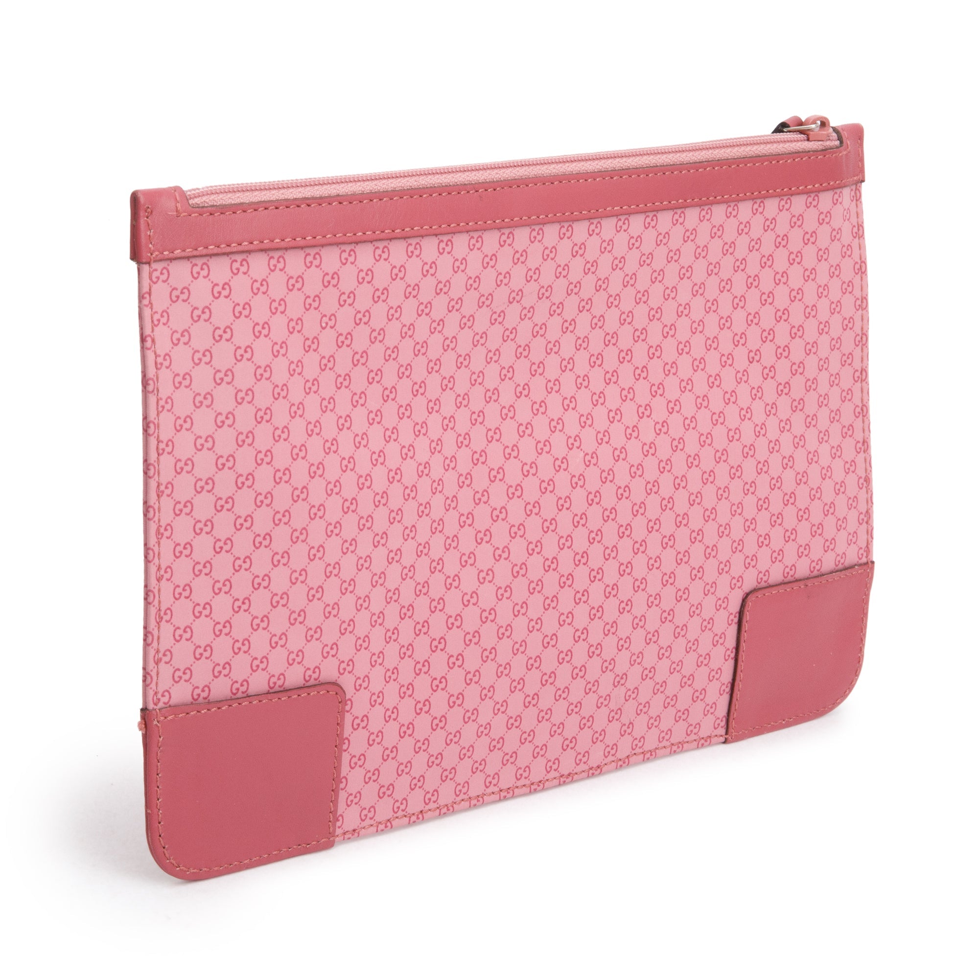 Gucci Pink Micro GG Canvas Clutch