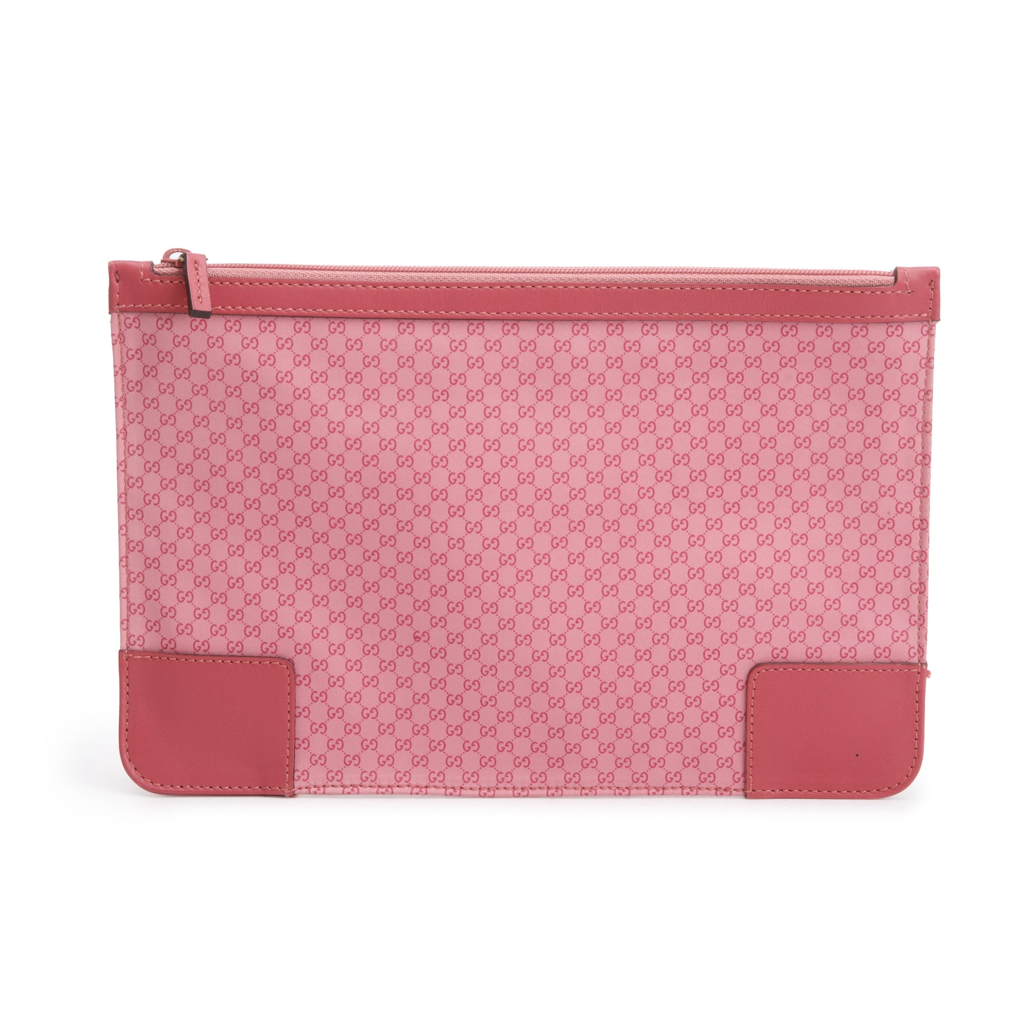 Gucci Pink Micro GG Canvas Clutch