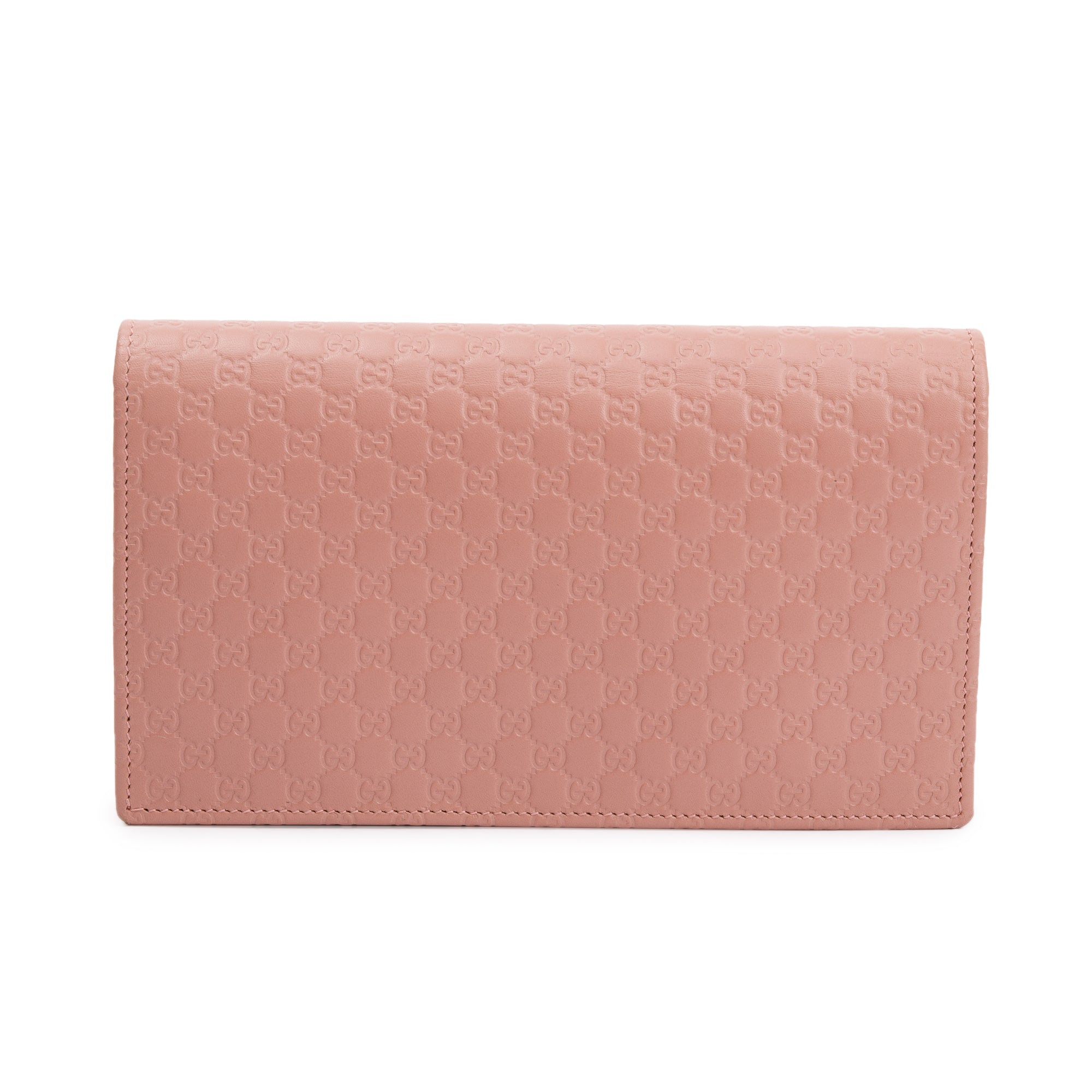 Gucci Pink Microguccissima Leather Wallet on Strap