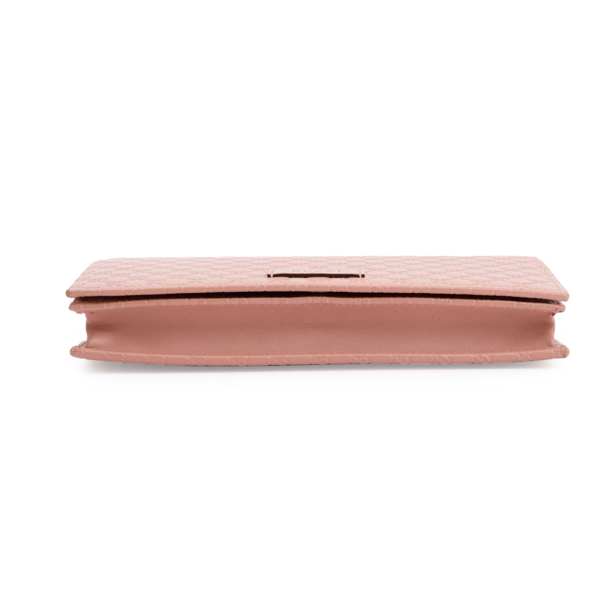 Gucci Pink Microguccissima Leather Wallet on Strap