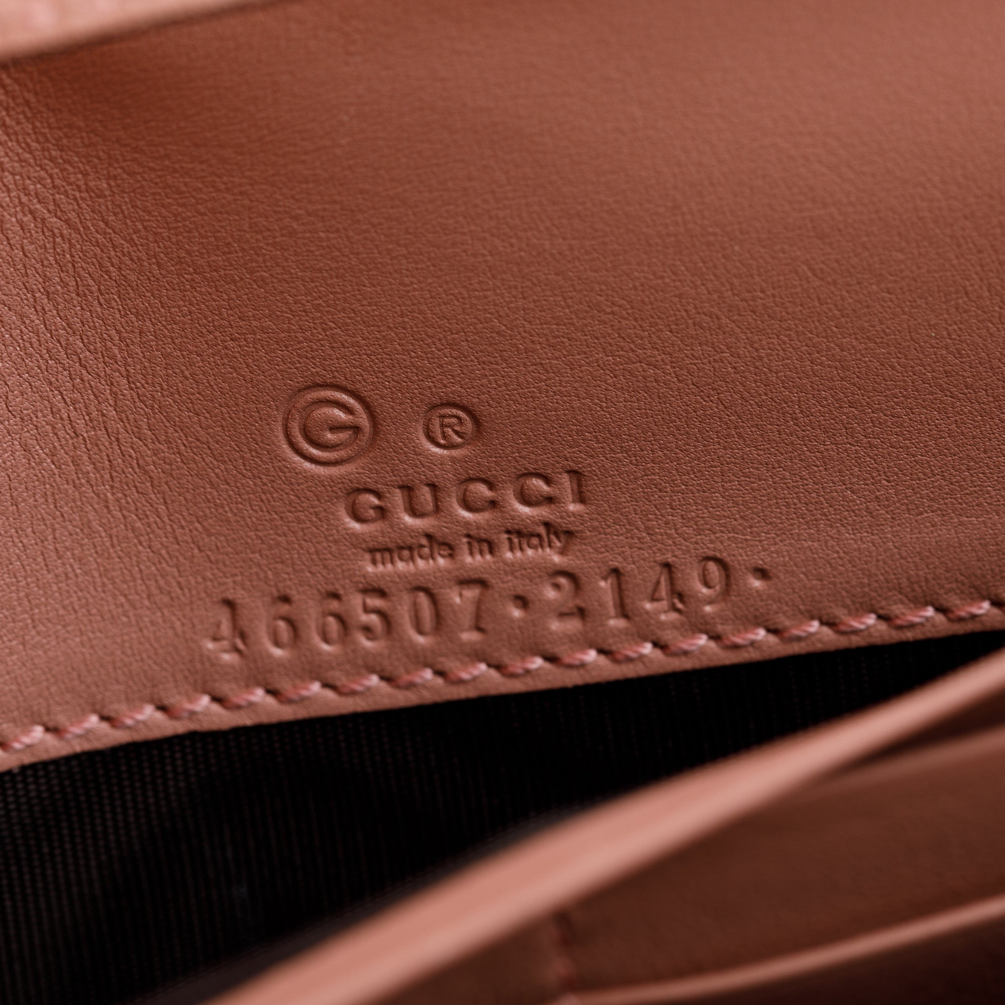 Gucci Pink Microguccissima Leather Wallet on Strap