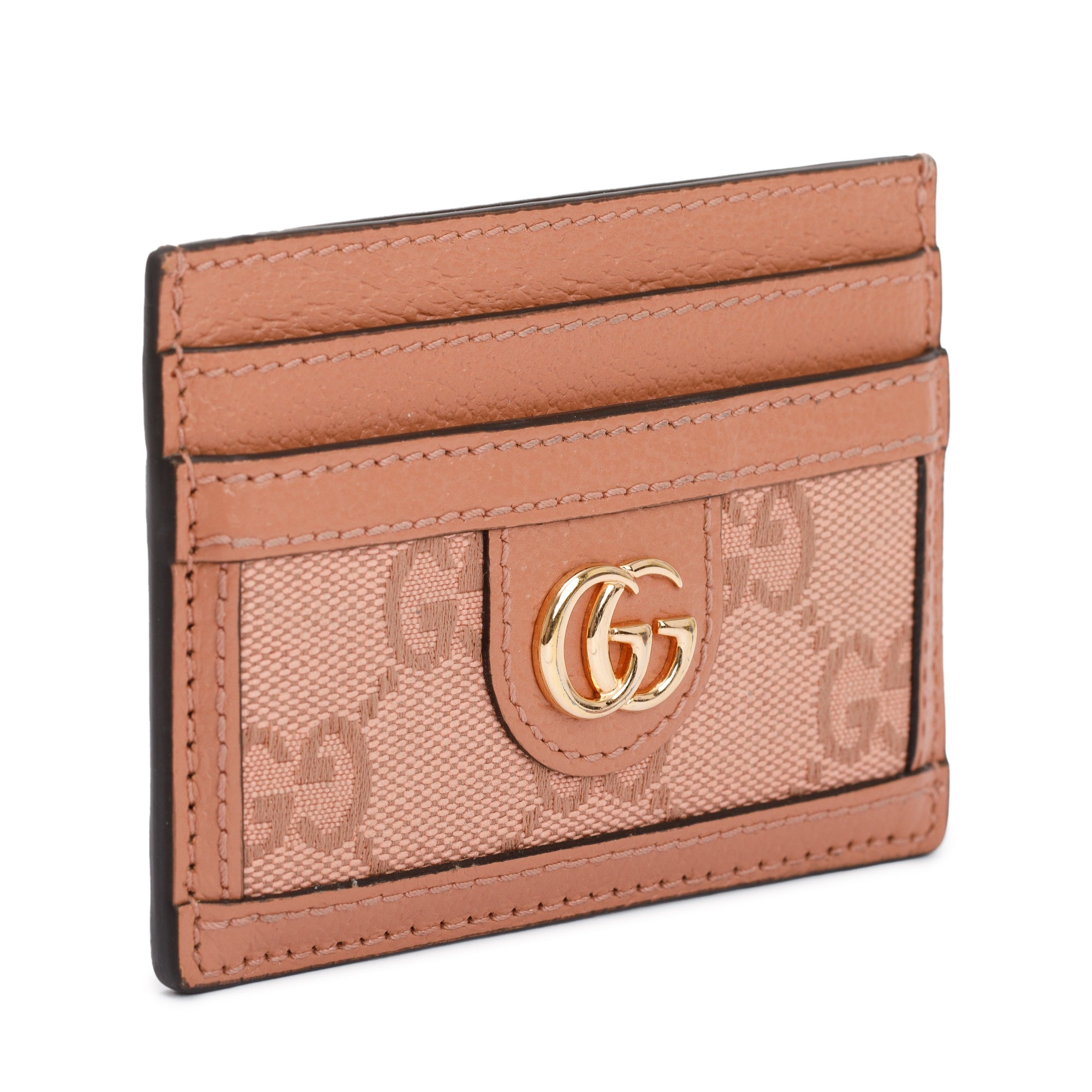 Gucci Pink Ophidia GG Supreme Card Case