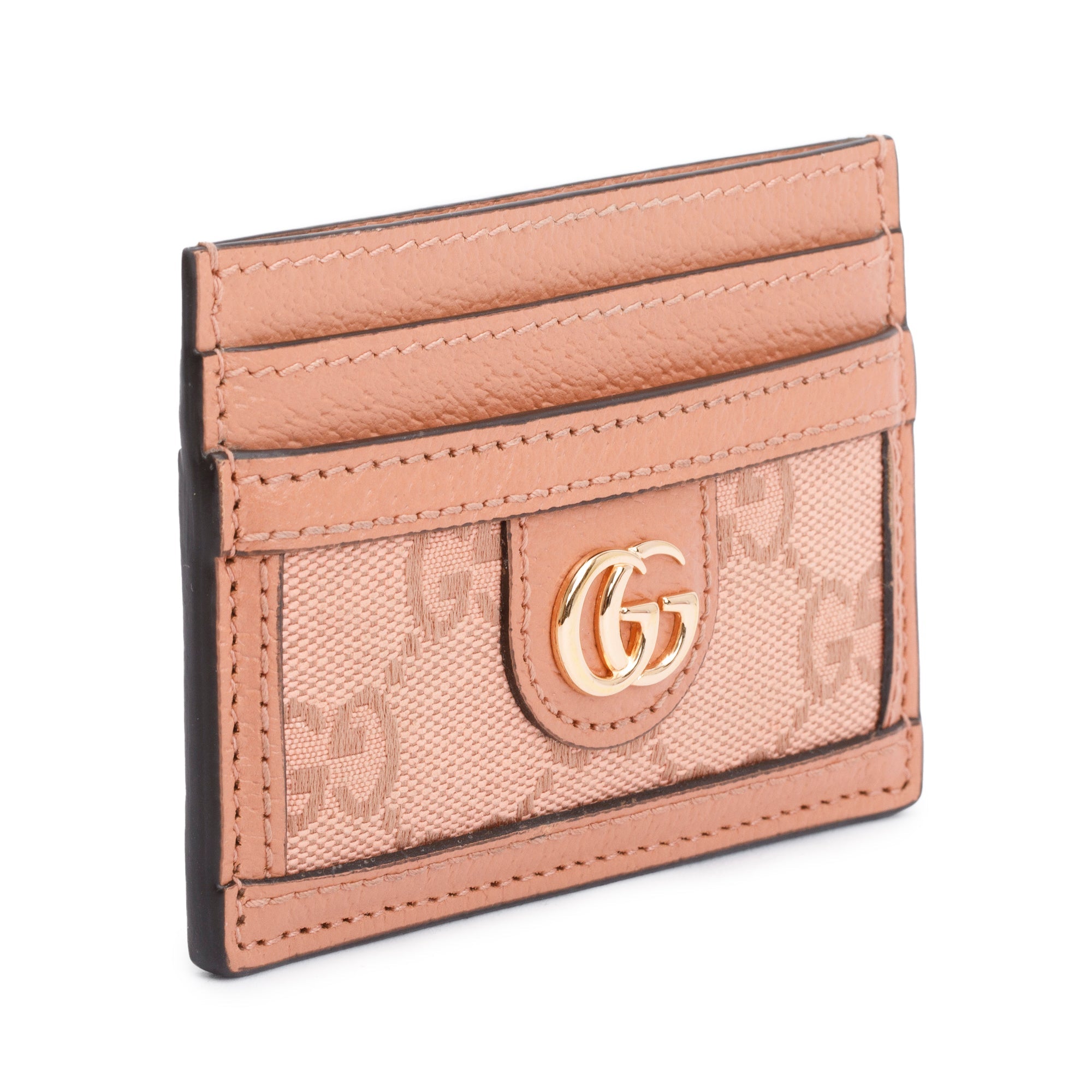 Gucci Pink Ophidia GG Supreme Card Case w/ Box