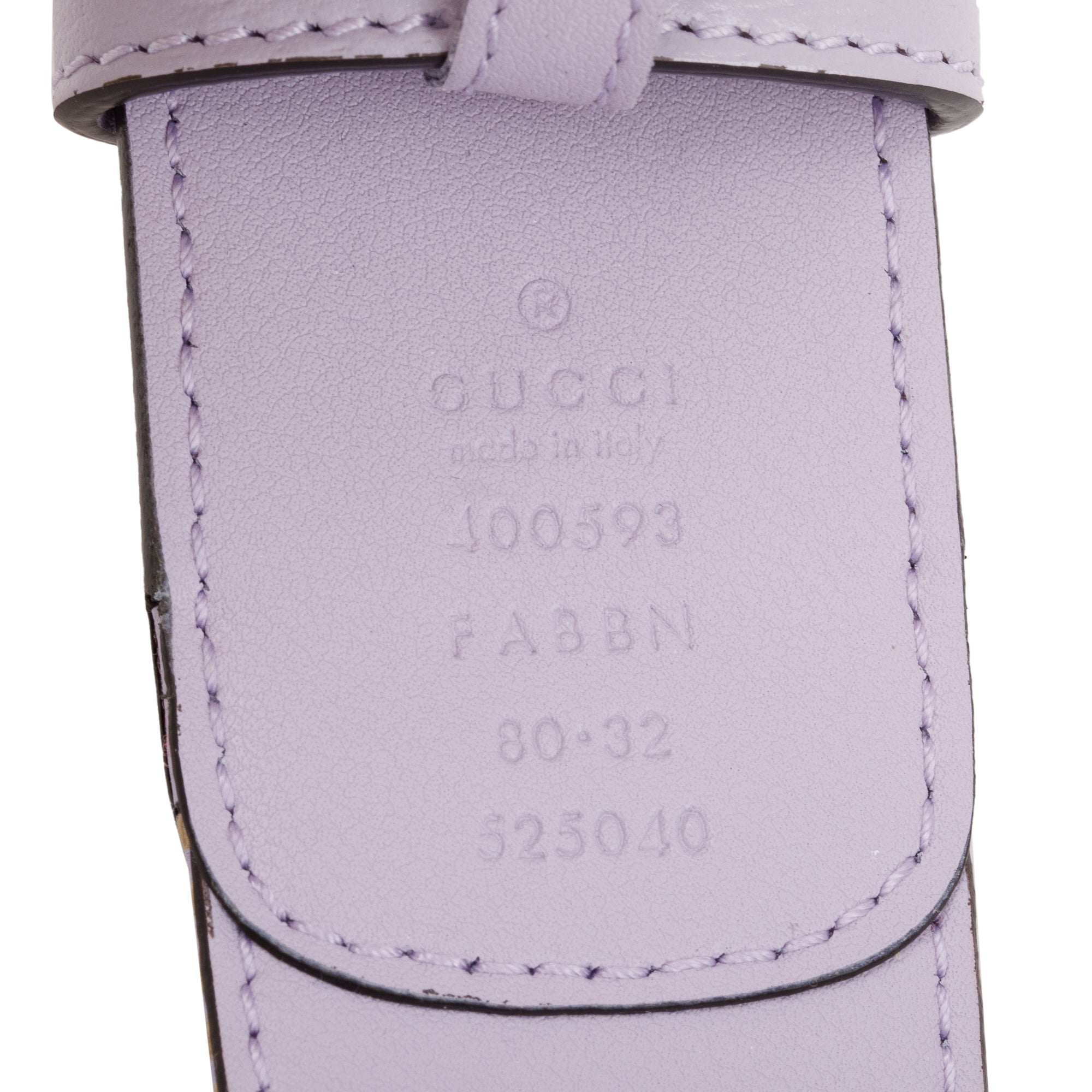 Gucci Purple GG Marmont Jumbo GG Wide Belt 80 32 w/ Box
