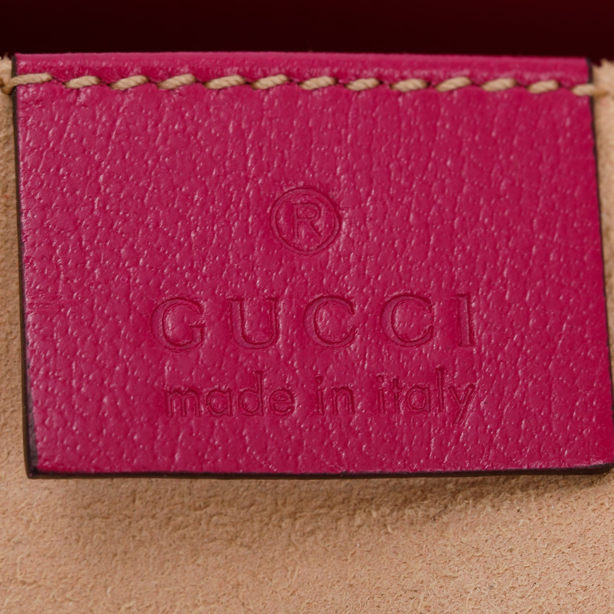 Gucci Purple Suede Calfskin Leather Mini Marina Chain Shoulder Bag