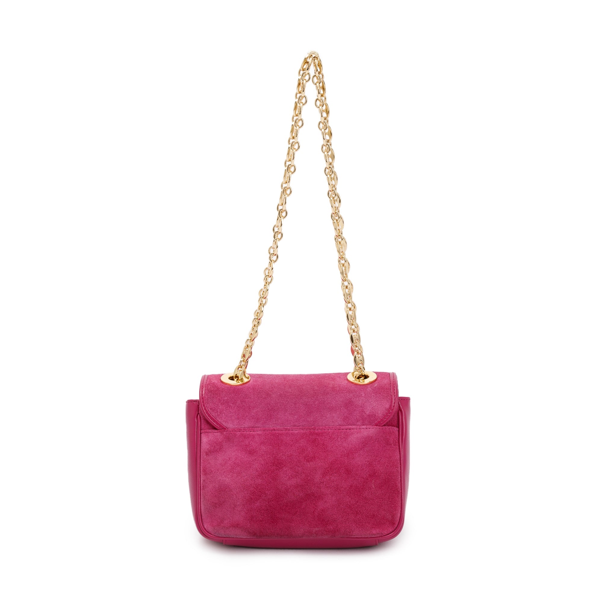 Gucci Purple Suede Calfskin Leather Mini Marina Chain Shoulder Bag