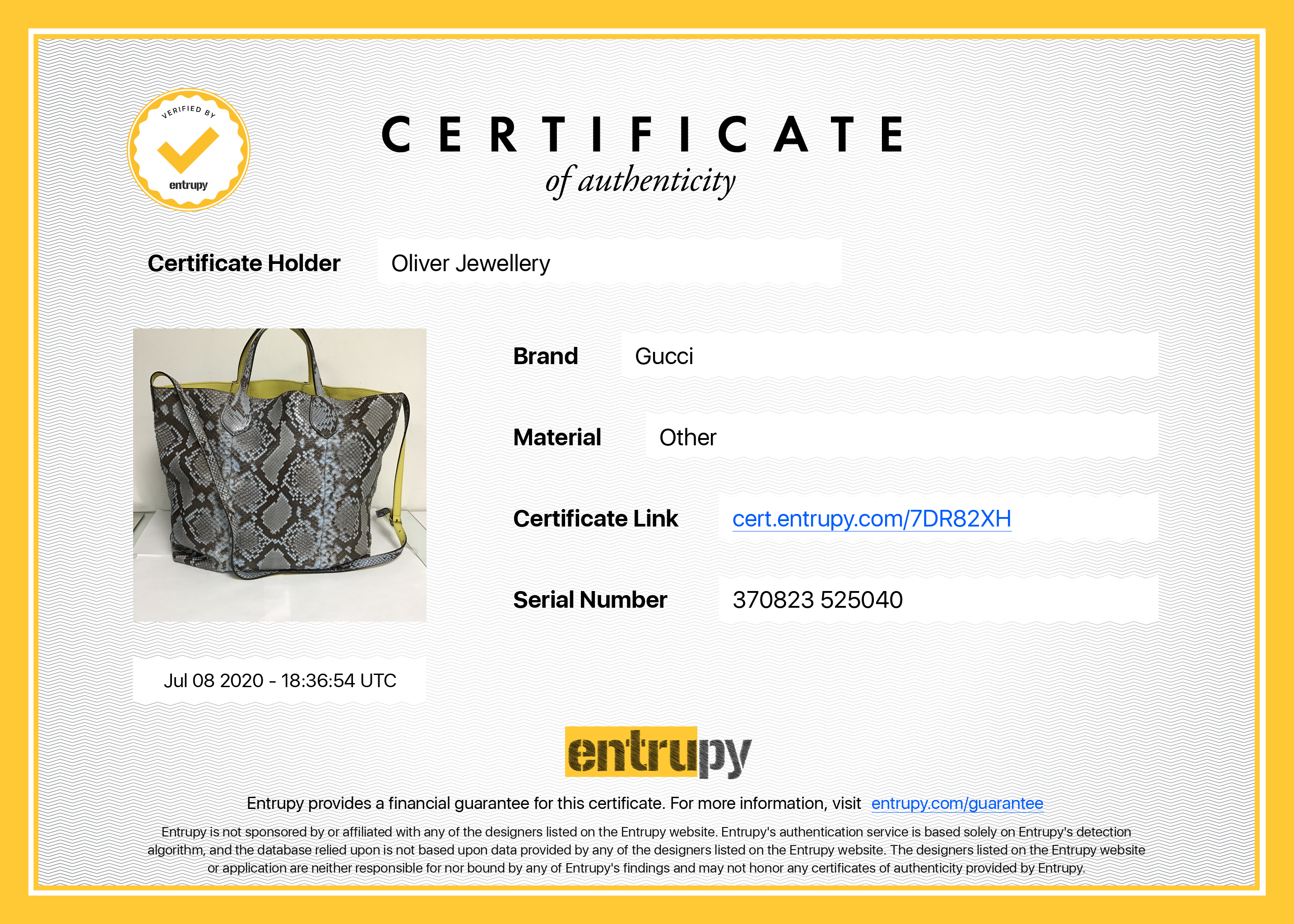 Gucci Python Ramble Reversible Tote