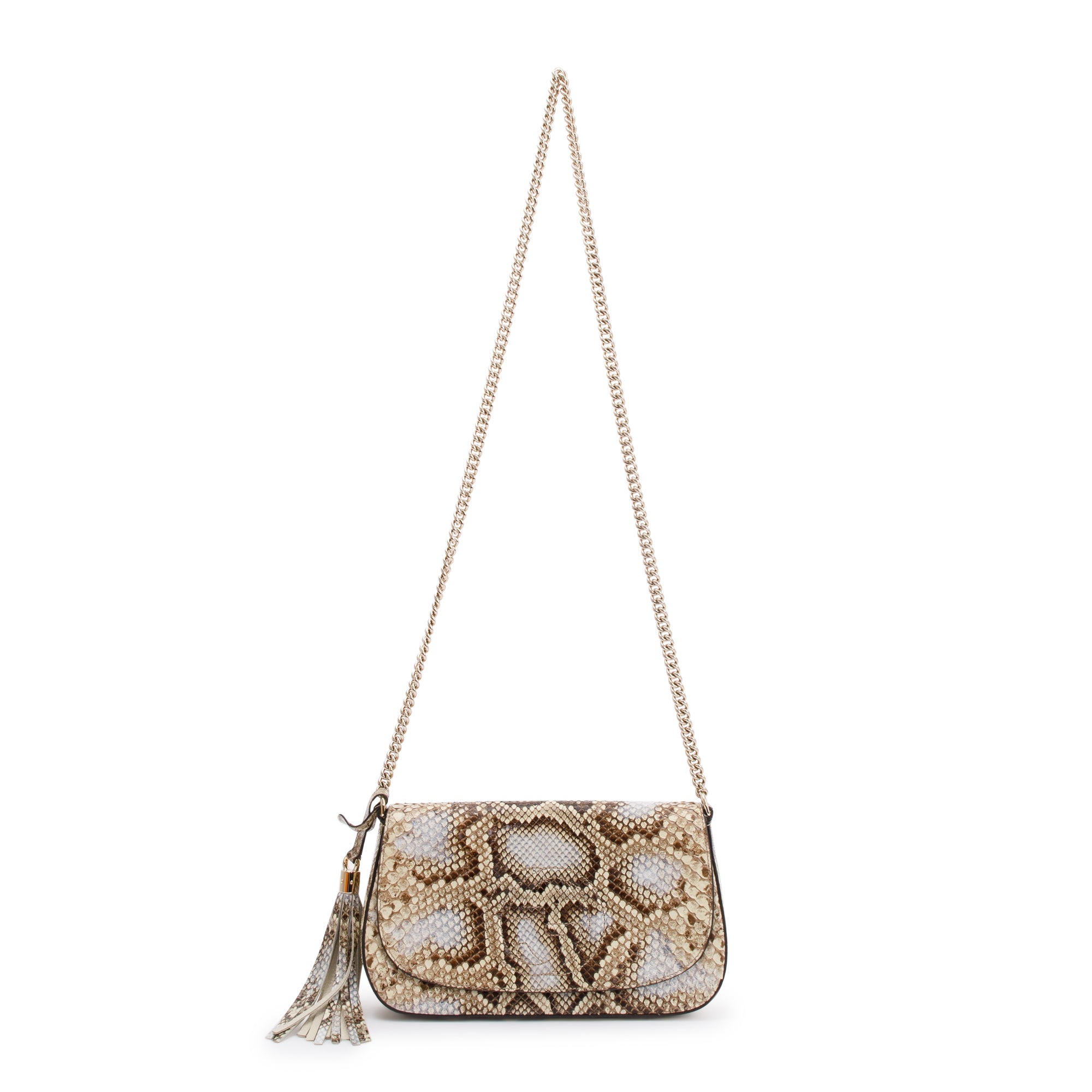 Soho Top Handle Python Gucci Python Soho Chain Crossbody Bag w/ Box – OLIVER'S