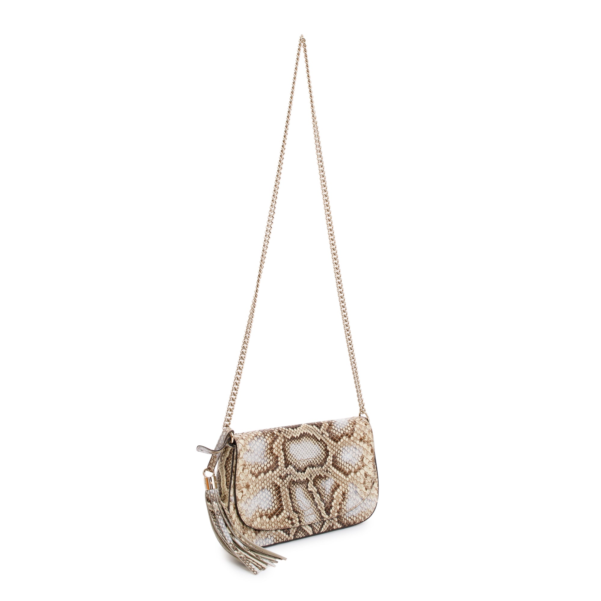 Soho Top Handle Python Gucci Python Soho Chain Crossbody Bag w/ Box – OLIVER'S