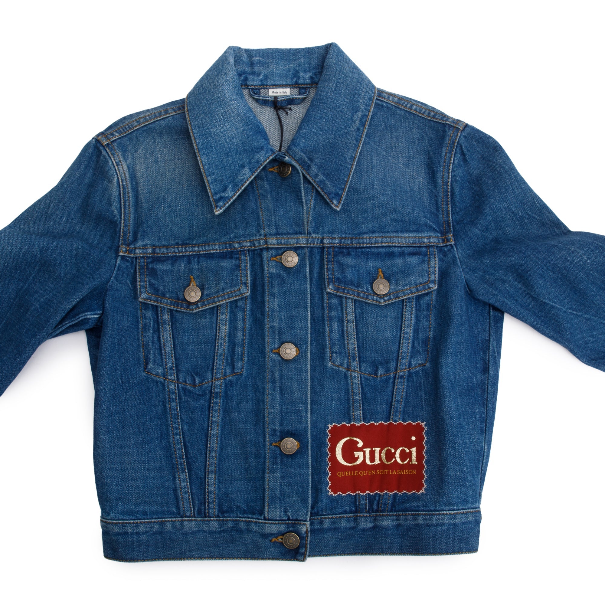 Gucci 'Quelle Qu'En Soit La Saison' Blue Denim Jacket, Size 38