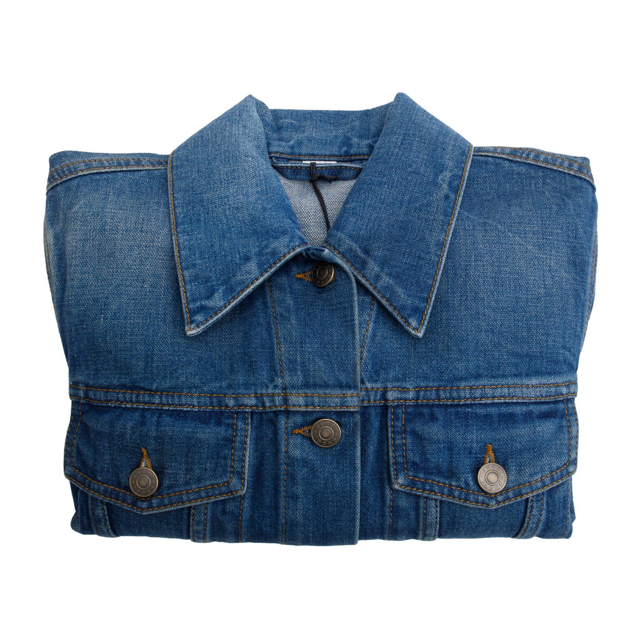 Gucci 'Quelle Qu'En Soit La Saison' Blue Denim Jacket, Size 38