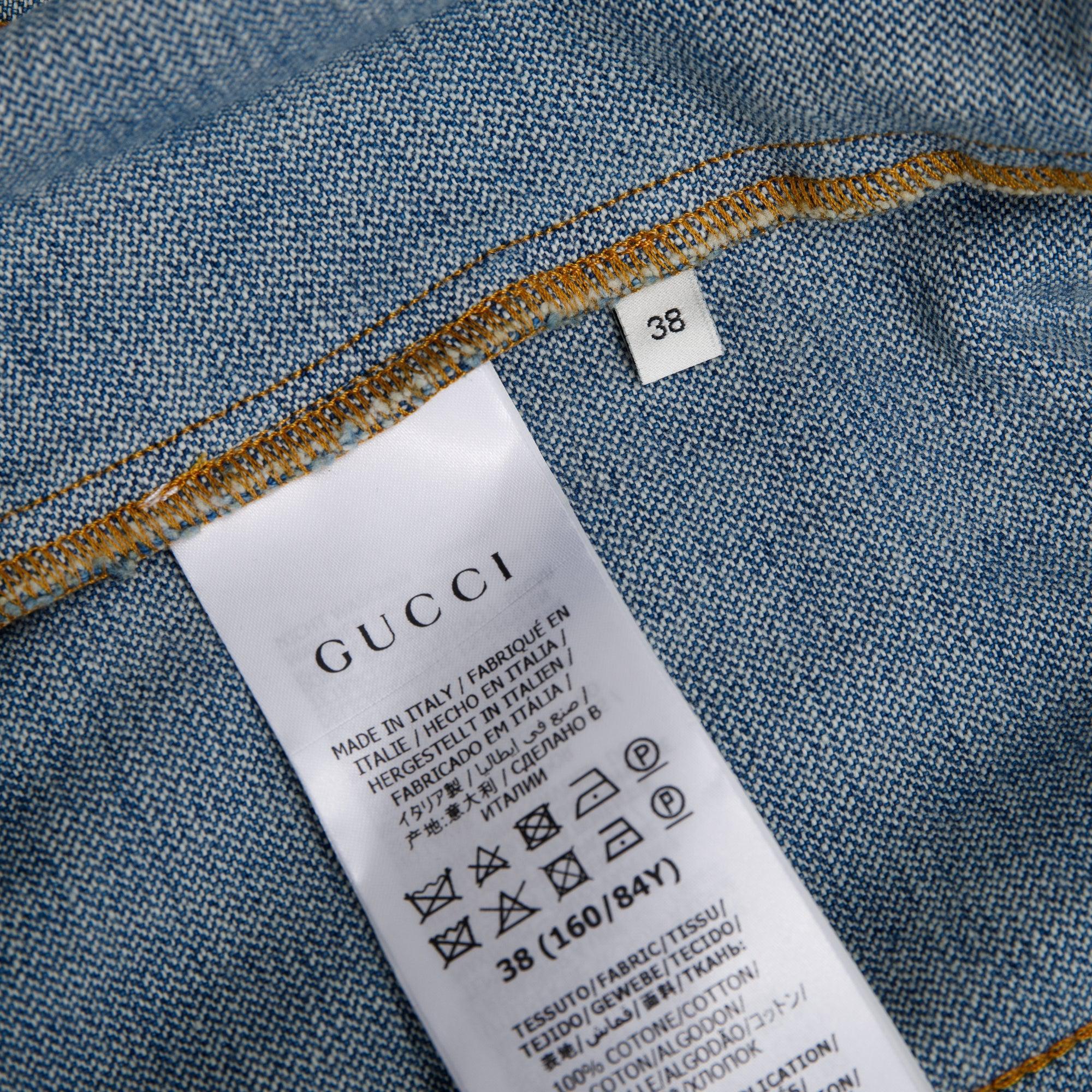 Gucci 'Quelle Qu'En Soit La Saison' Blue Denim Jacket, Size 38