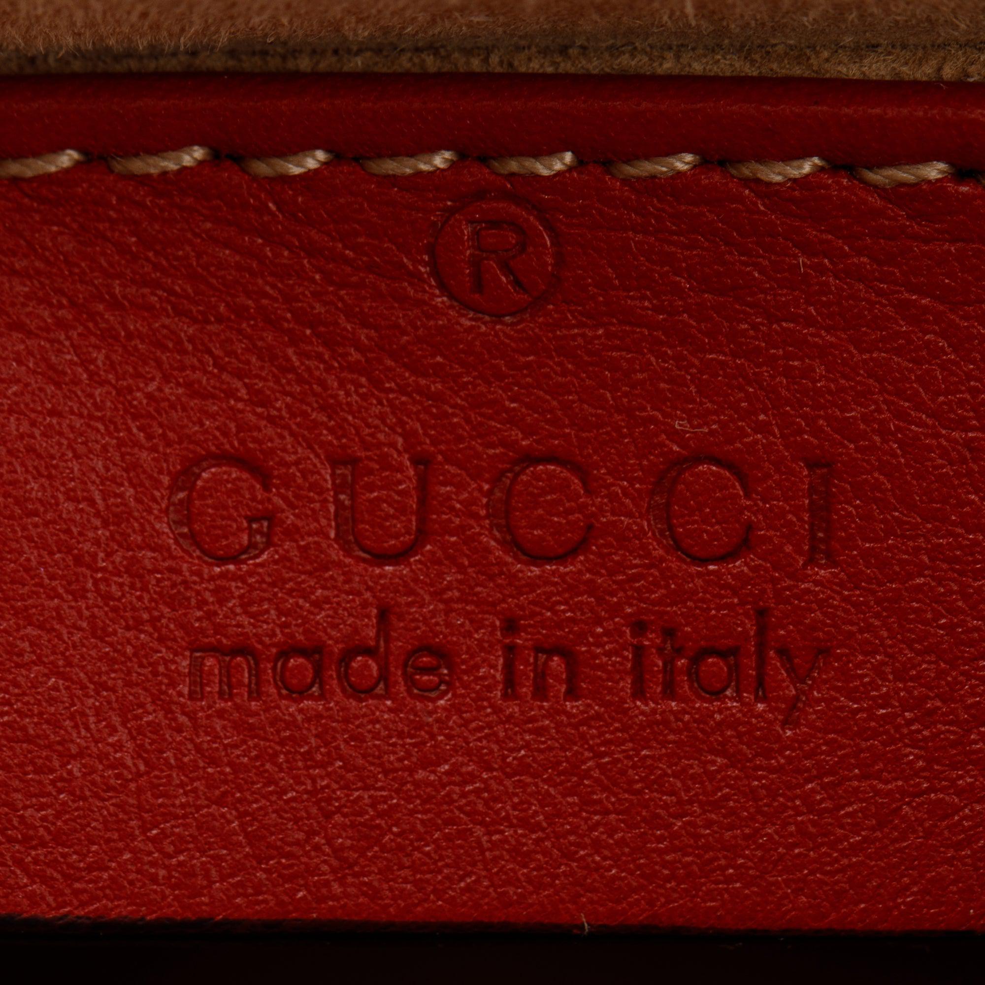 Gucci Red Calfskin Leather Web Sylvie Clutch