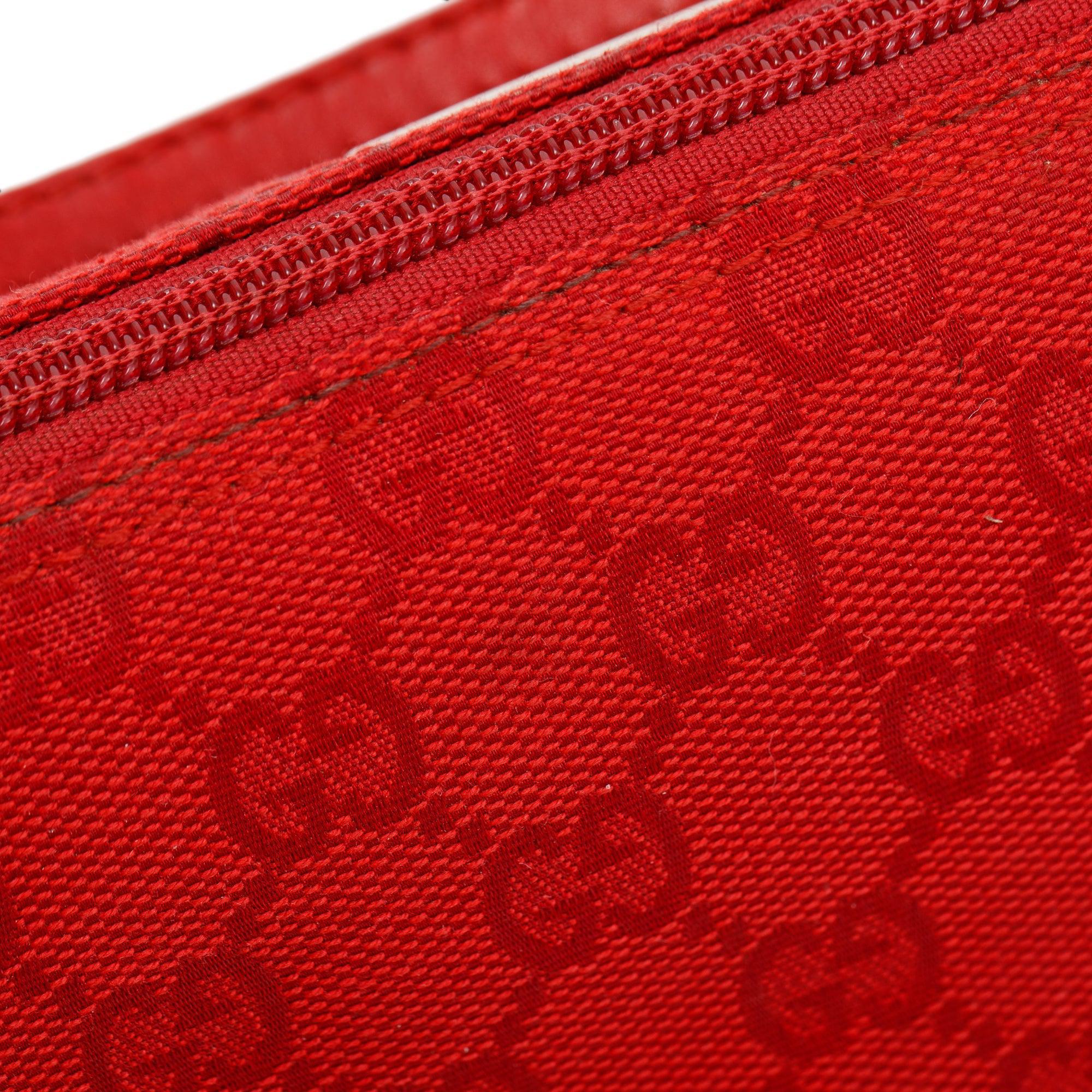 Gucci Red GG Canvas Boat Pochette