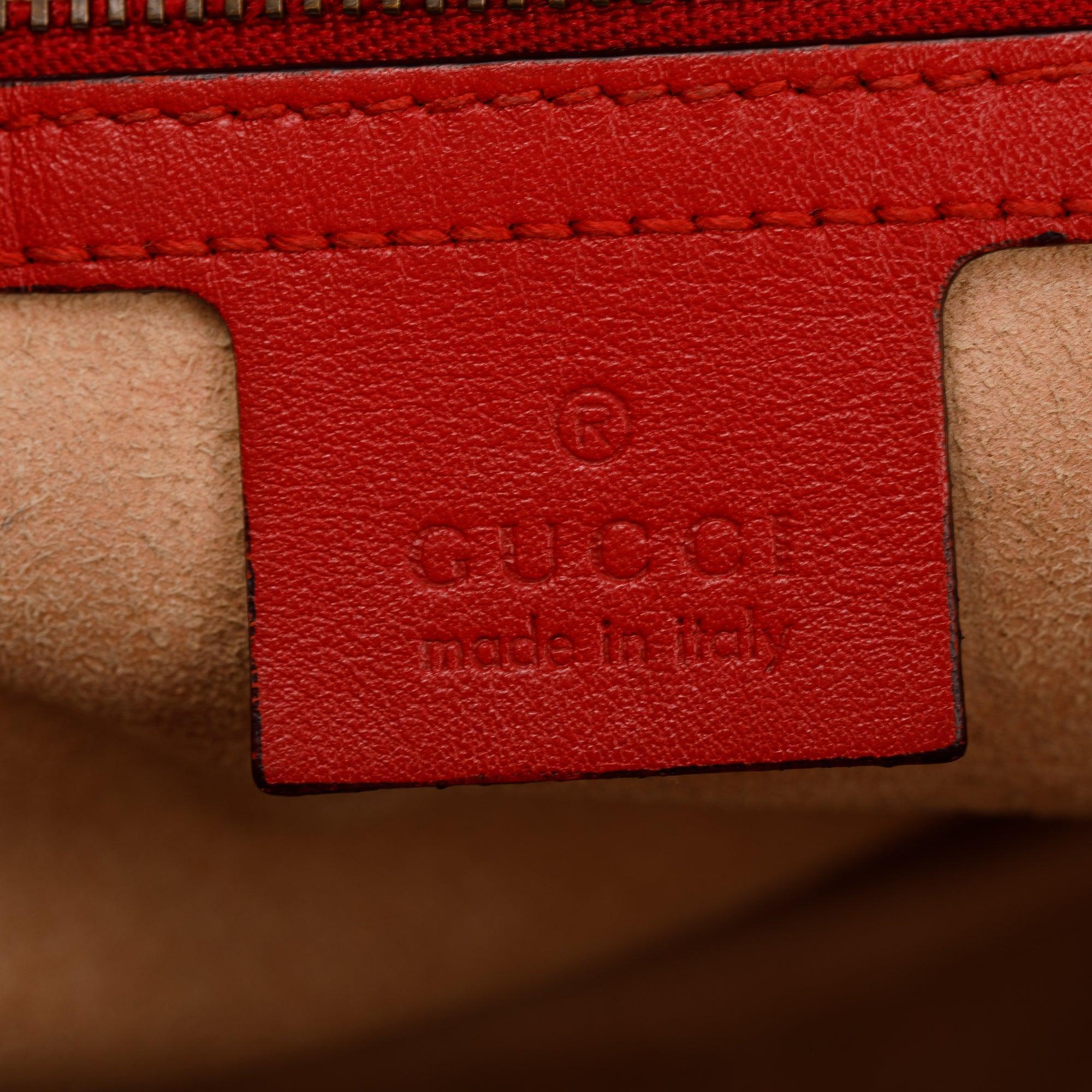 Gucci Red GG Marmont Matelasse Medium Shoulder Bag