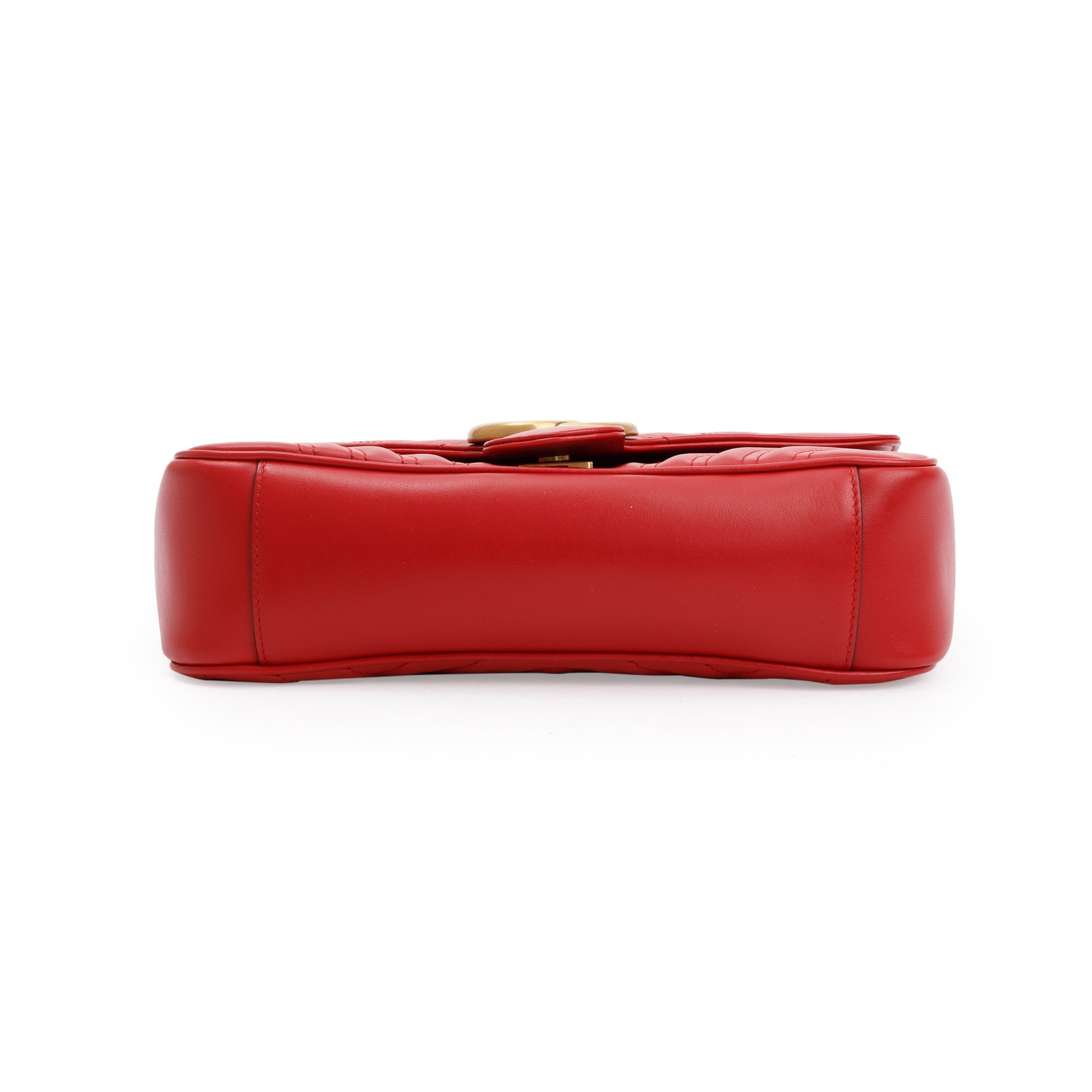Gucci Red GG Marmont Matelasse Small Shoulder Bag