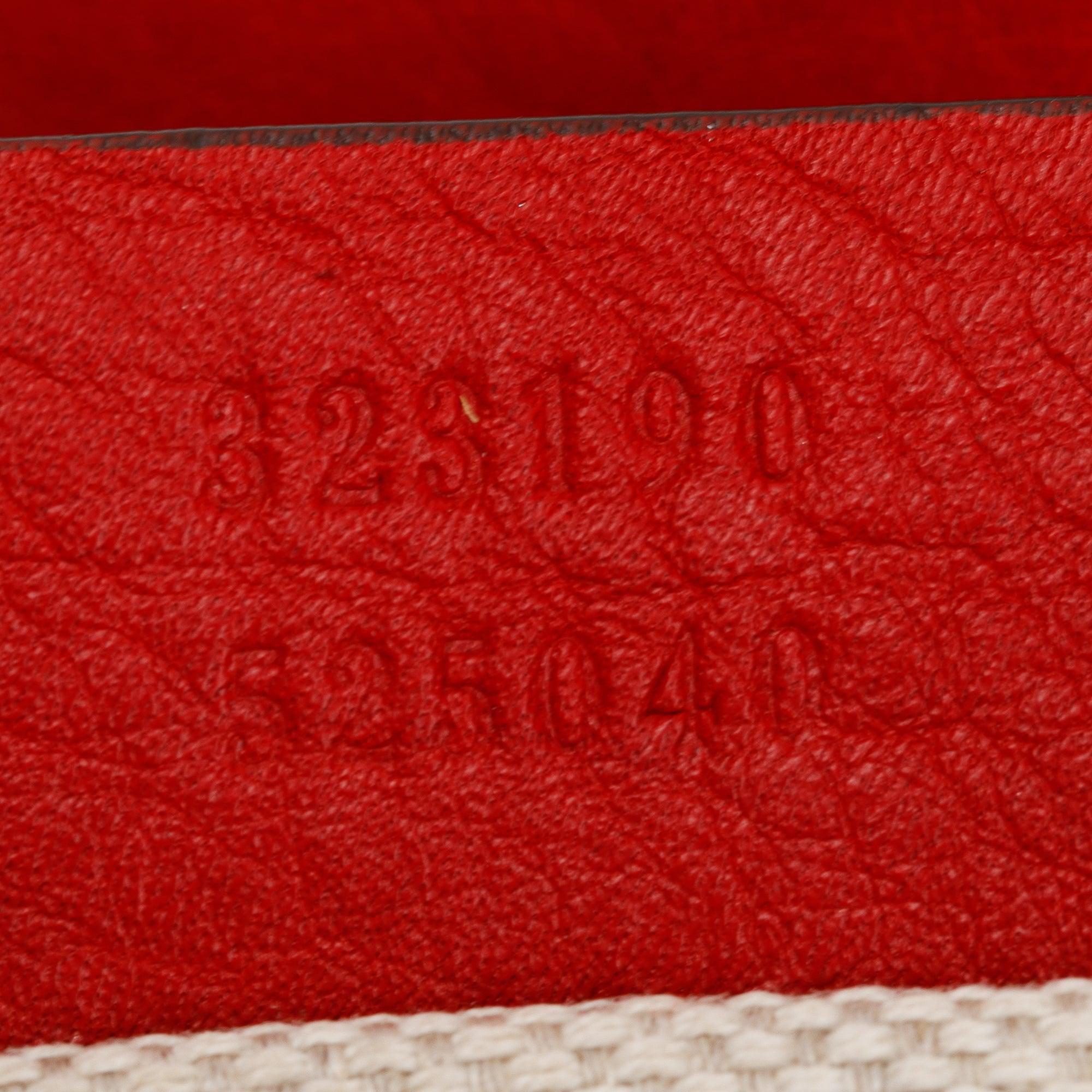 Gucci Red Grained Calfskin Leather Small Soho Chain Crossbody Bag