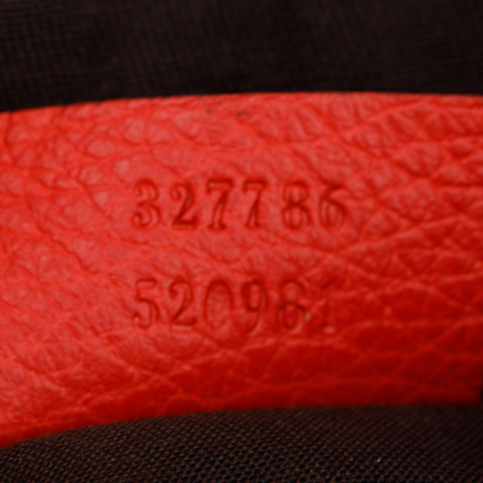 Gucci Red Leather Medium Abbey D-Ring Hobo