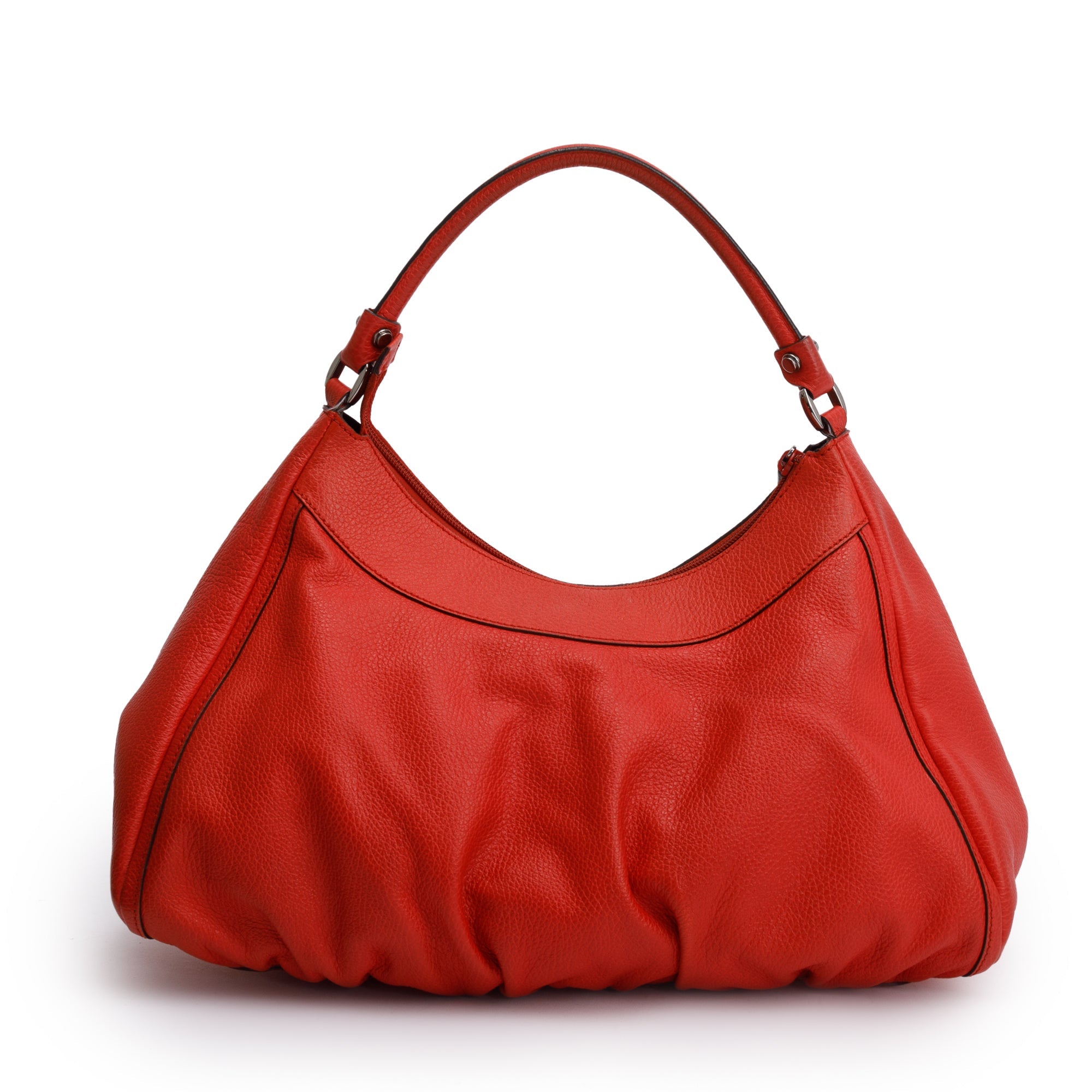 Gucci Red Leather Medium Abbey D-Ring Hobo