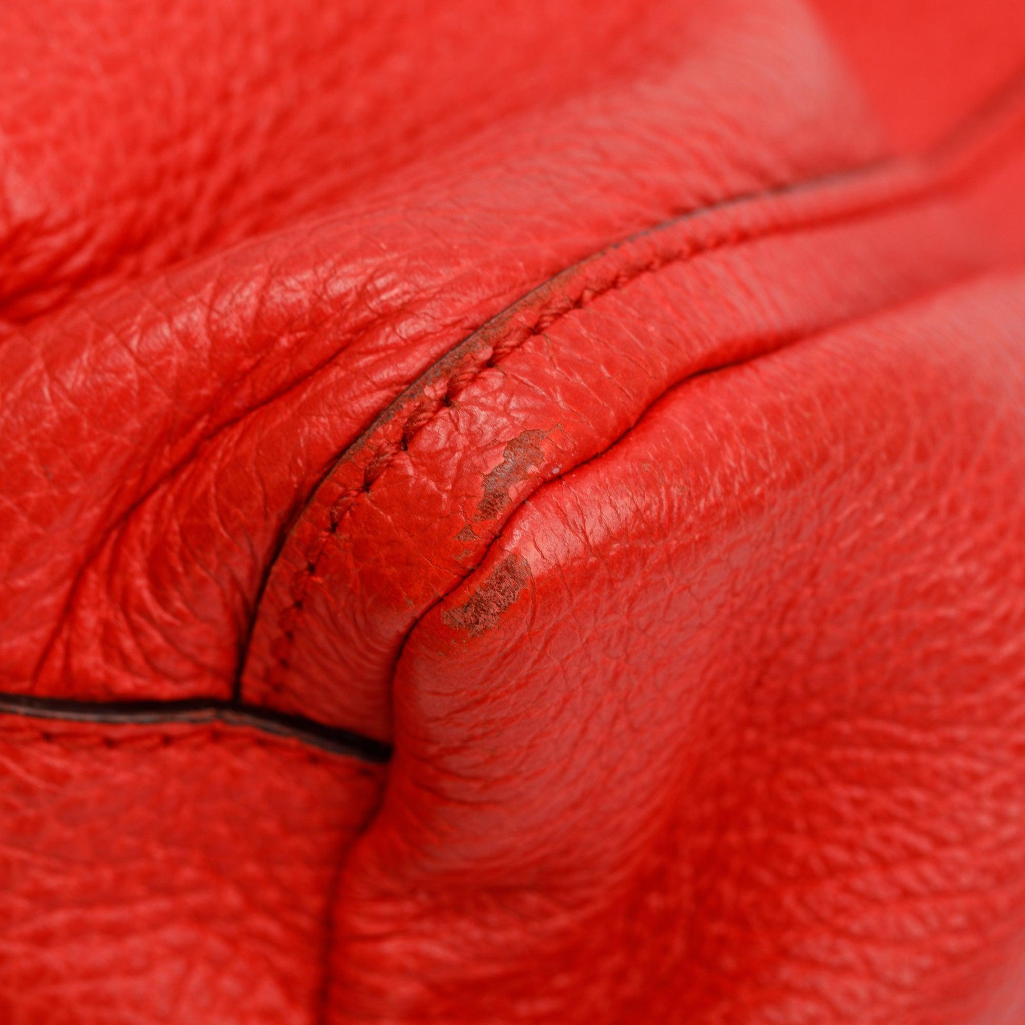 Gucci Red Leather Medium Abbey D-Ring Hobo