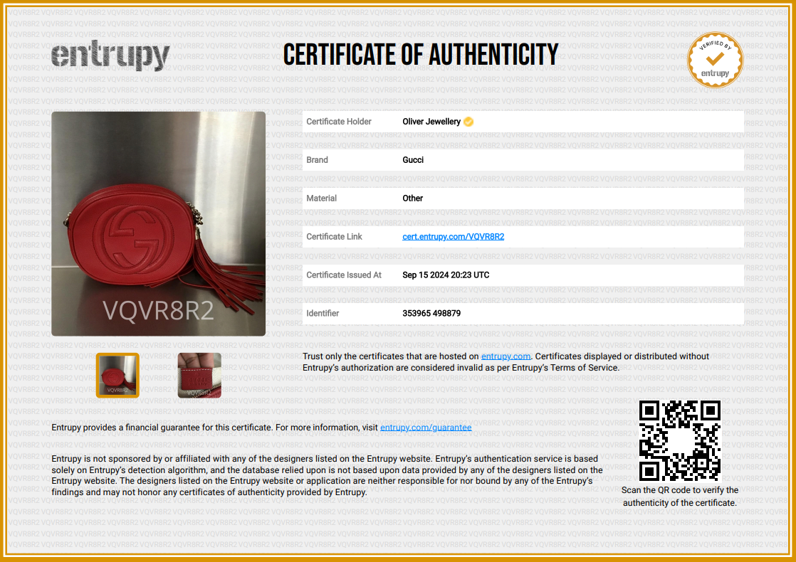 Gucci Red Leather Mini Soho Chain Crossbody Bag