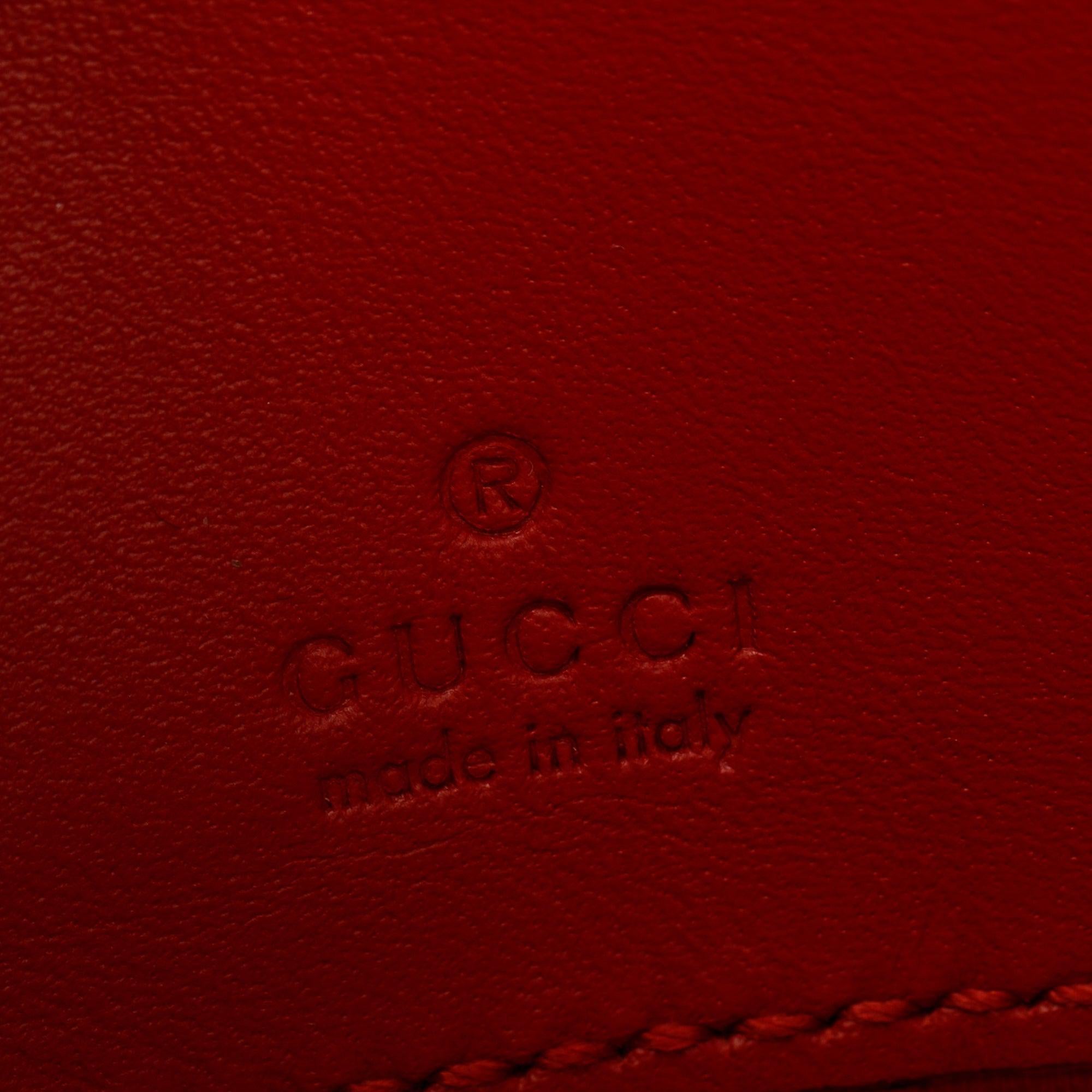 Gucci Red Patent Leather & Rubber Game Patch Logo Belt Bag, Size 85 34