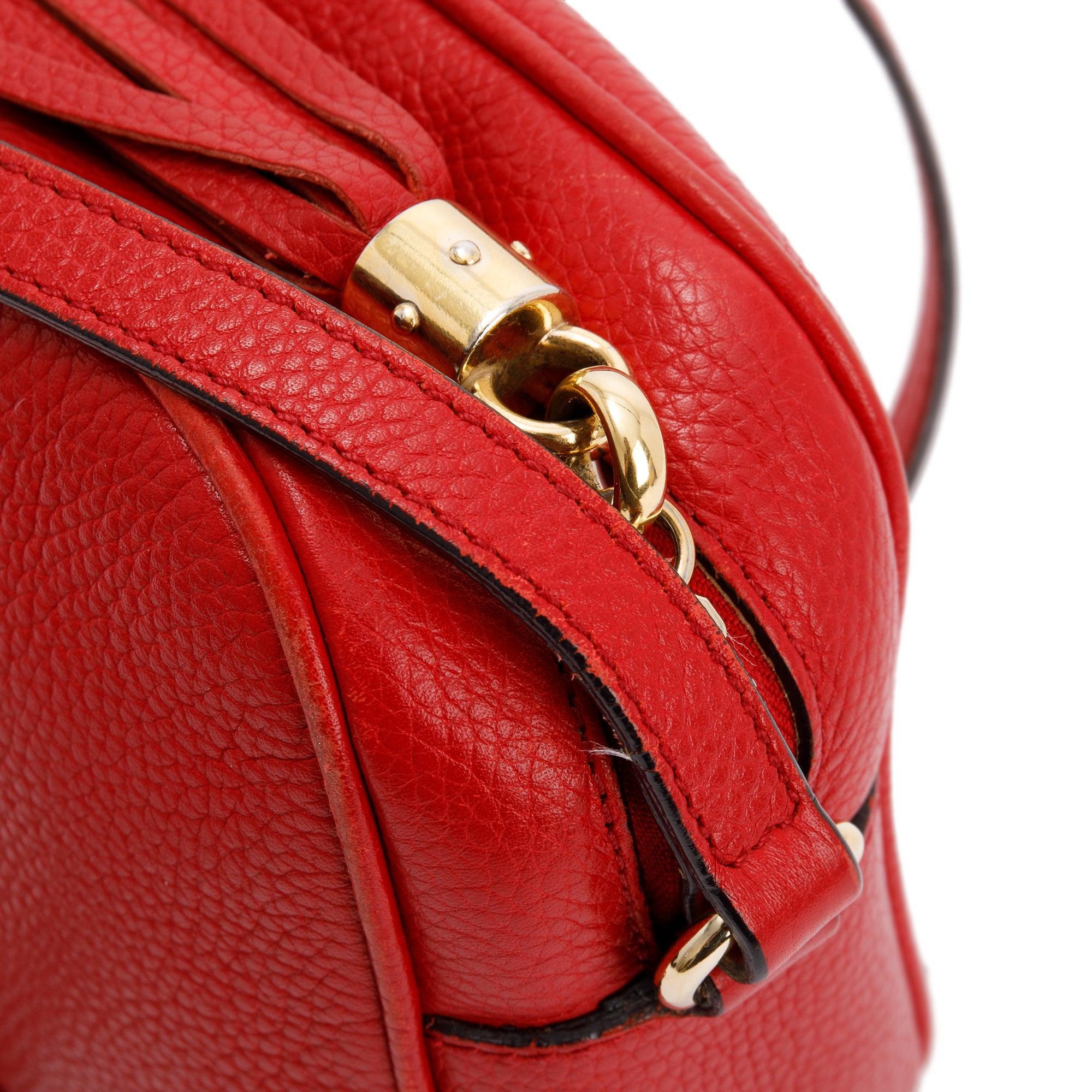 Gucci Red Soho Small Leather Disco Bag