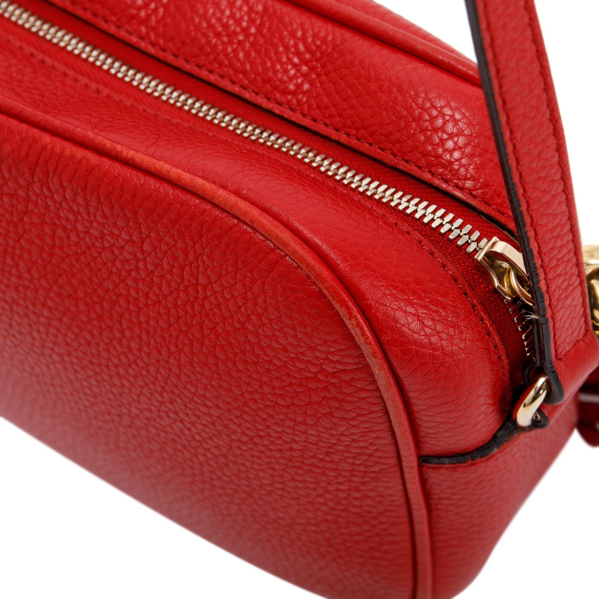 Gucci Red Soho Small Leather Disco Bag