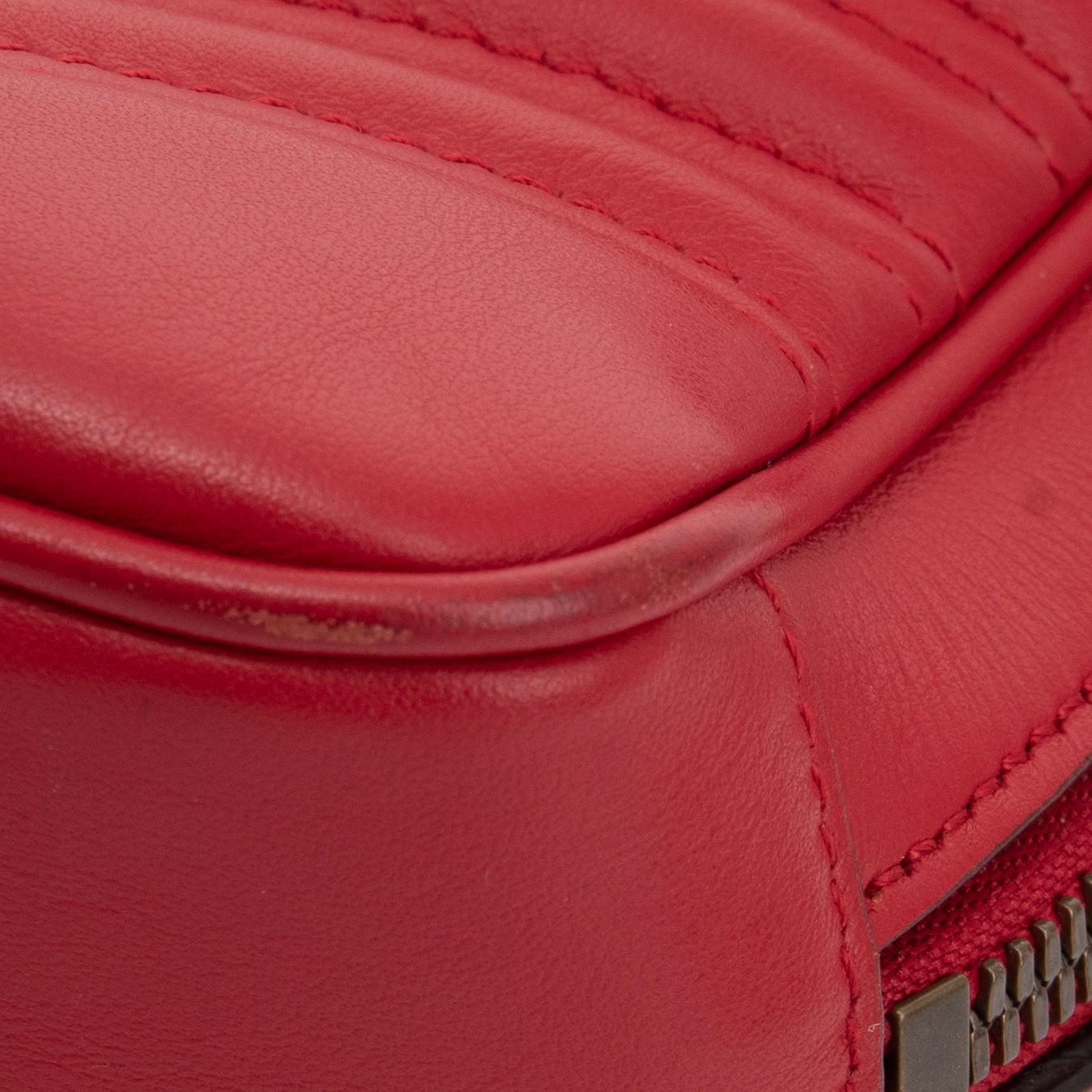 Gucci Red Sylvie Web GG Marmont Small Shoulder Bag