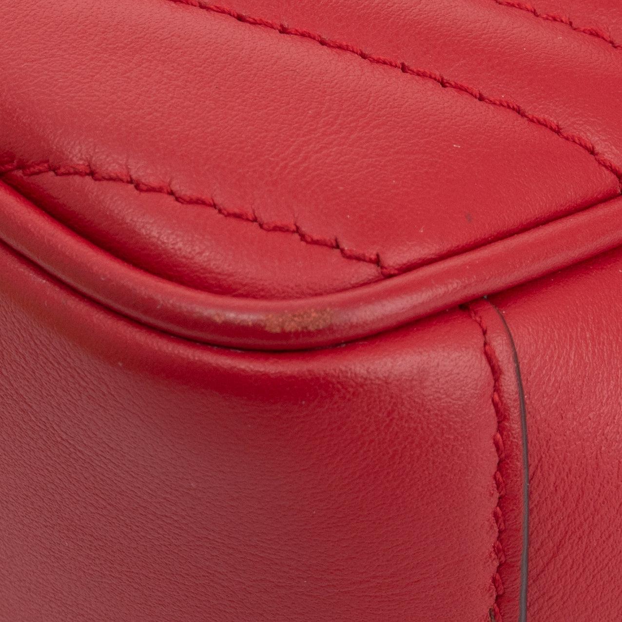 Gucci Red Sylvie Web GG Marmont Small Shoulder Bag