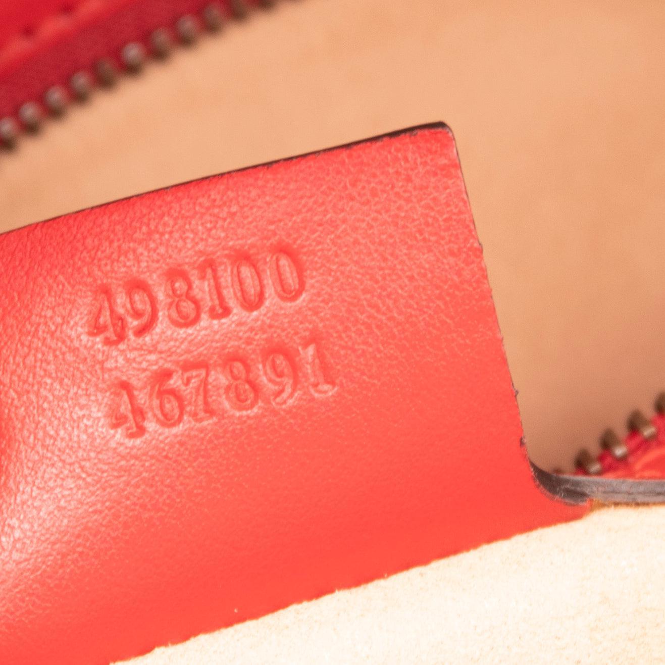 Gucci Red Sylvie Web GG Marmont Small Shoulder Bag