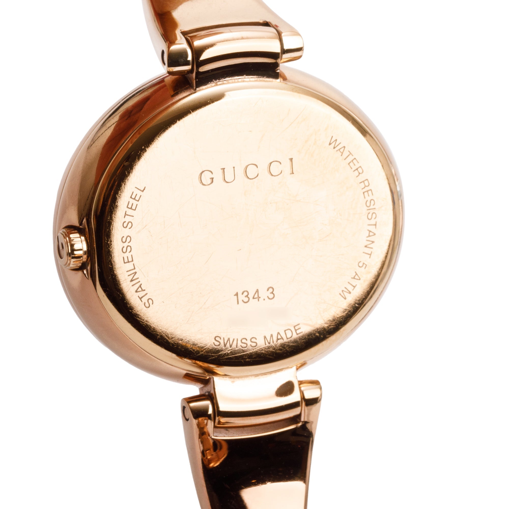 Gucci Rose Gold Plated Stainless Steel Guccissima 36 mm Watch