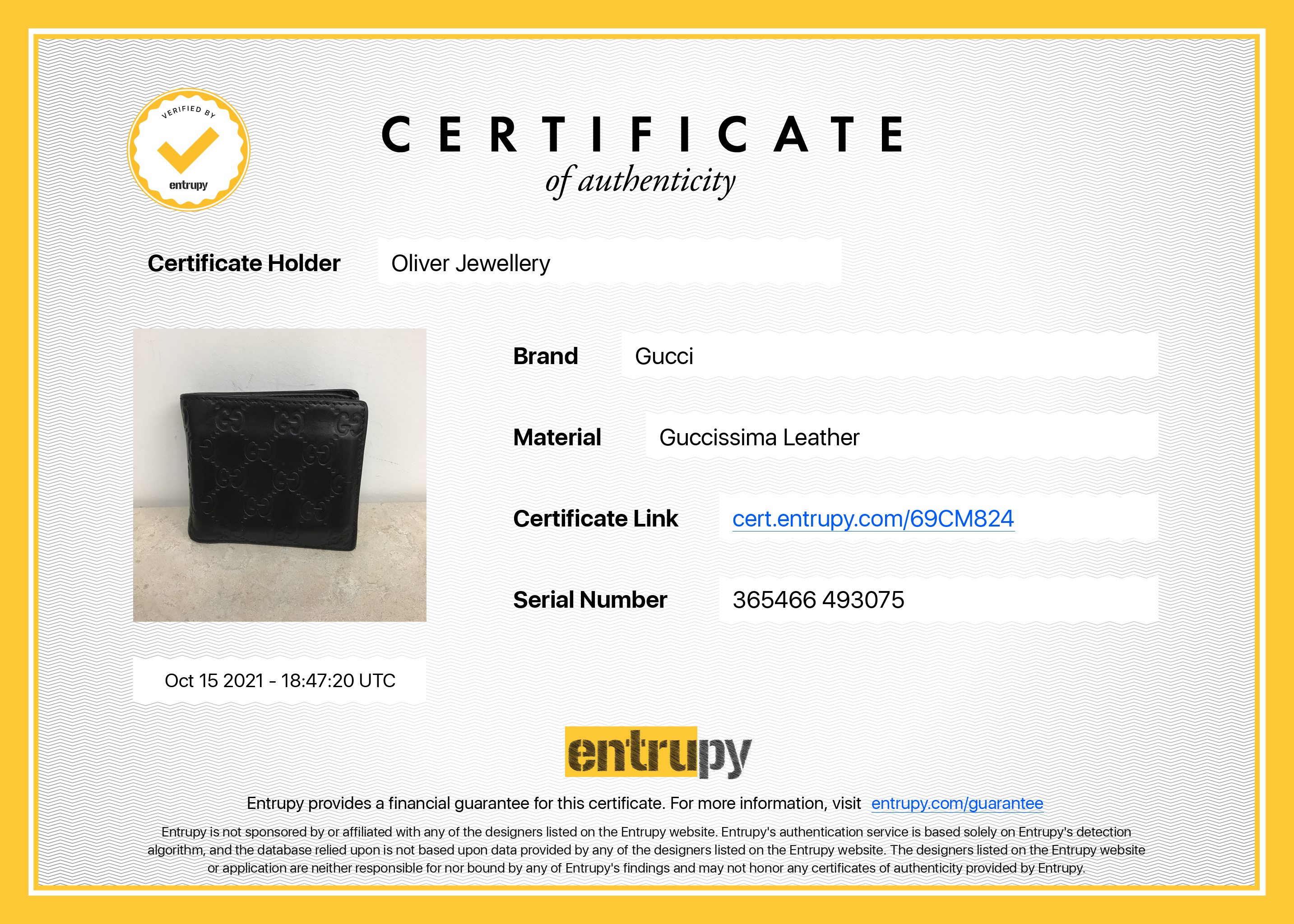 Gucci Signature Bifold Wallet