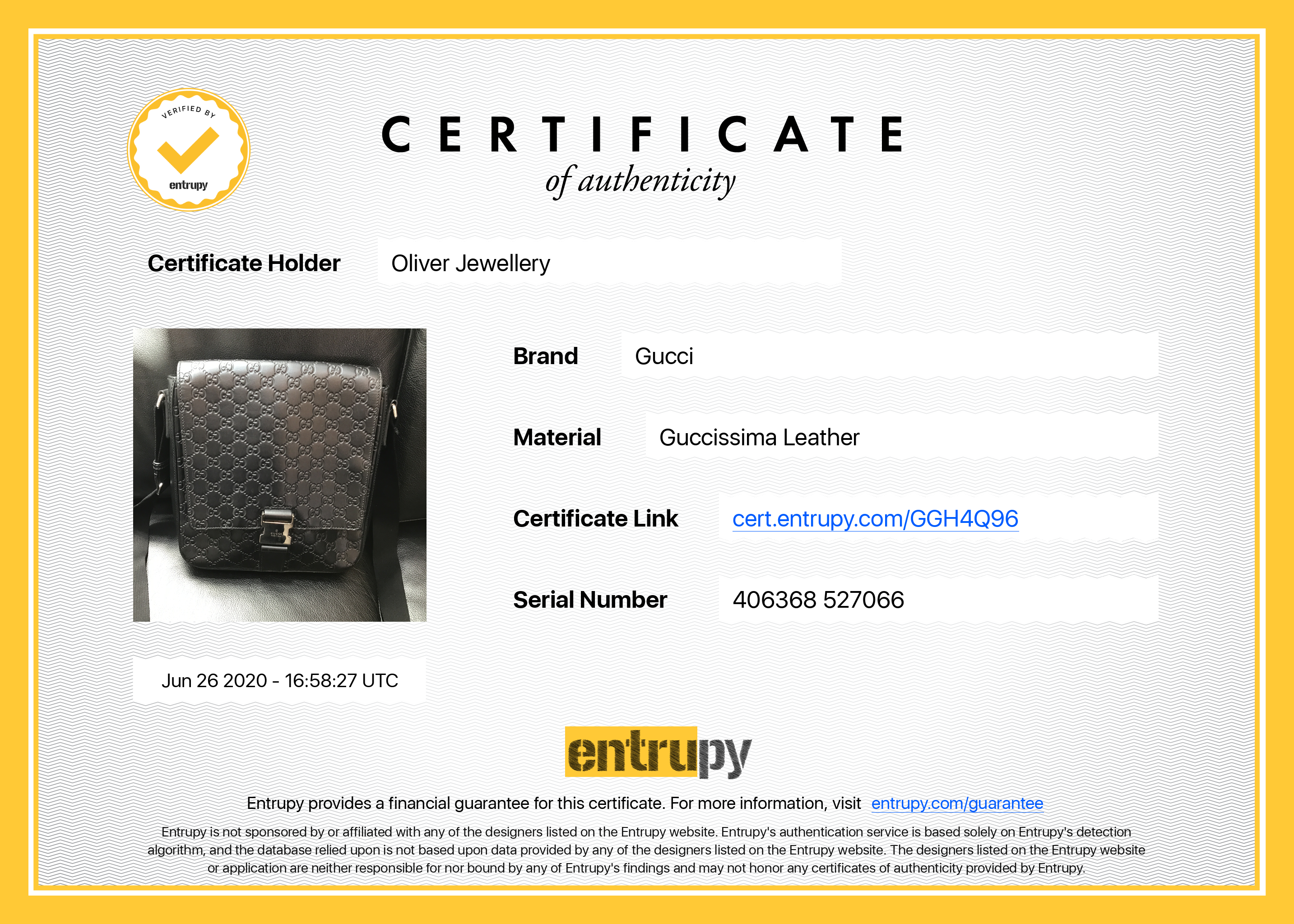 Gucci Signature Leather Messenger Bag