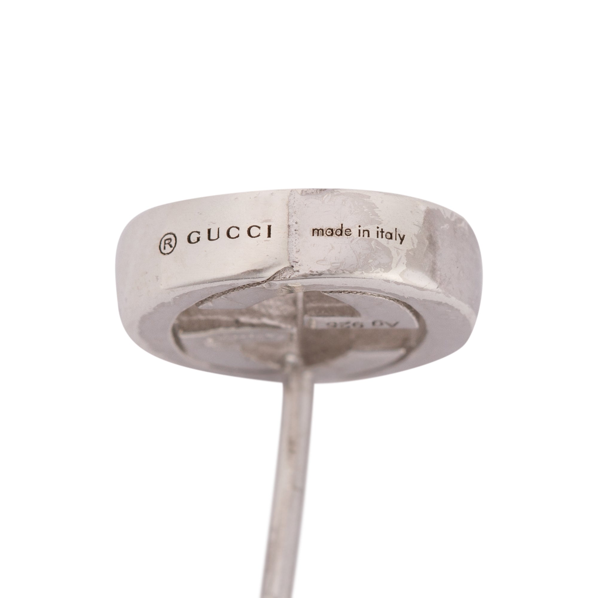 Gucci Silver Interlocking G Stud Earrings