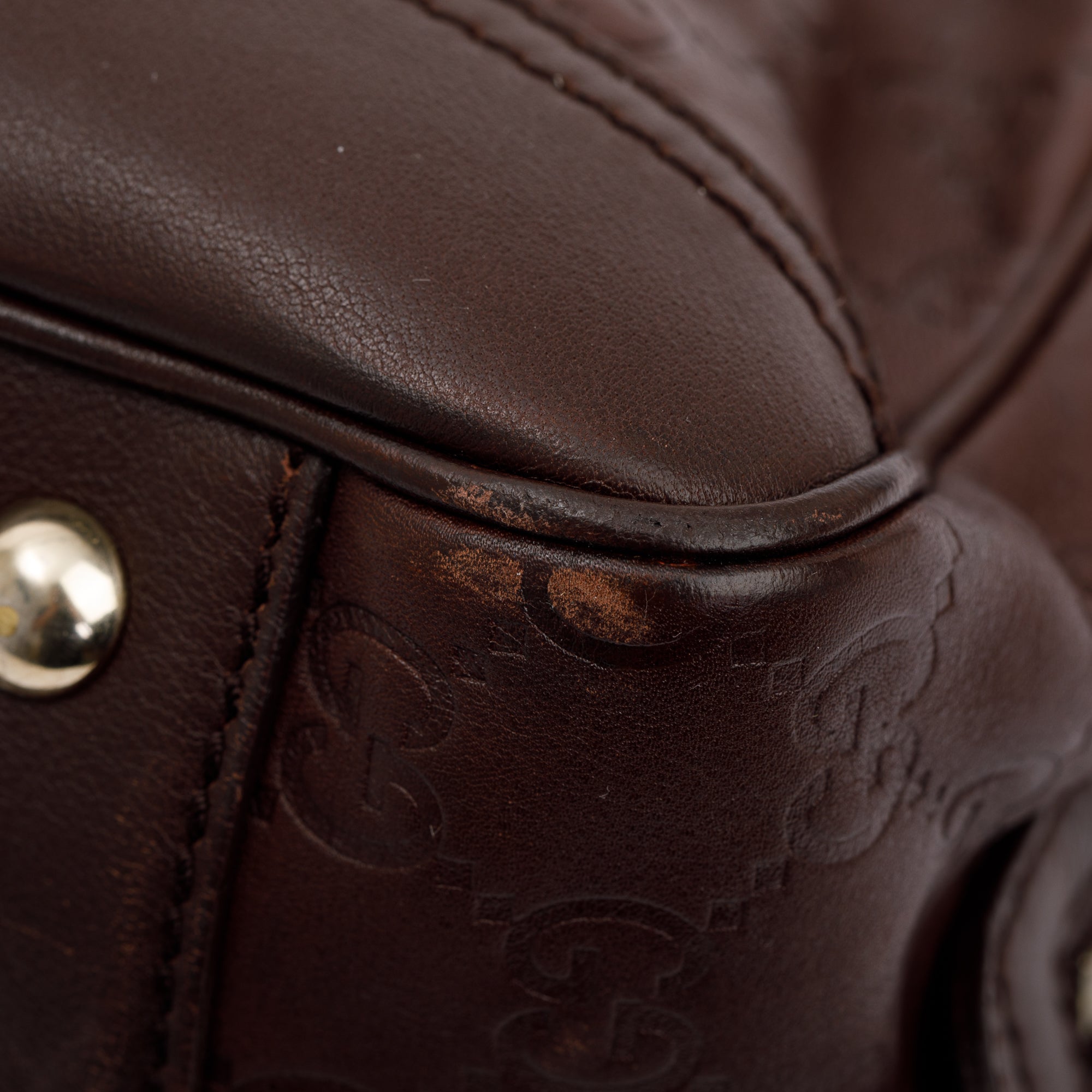 Gucci Small Brown Signature GG Leather Princy Boston Bag