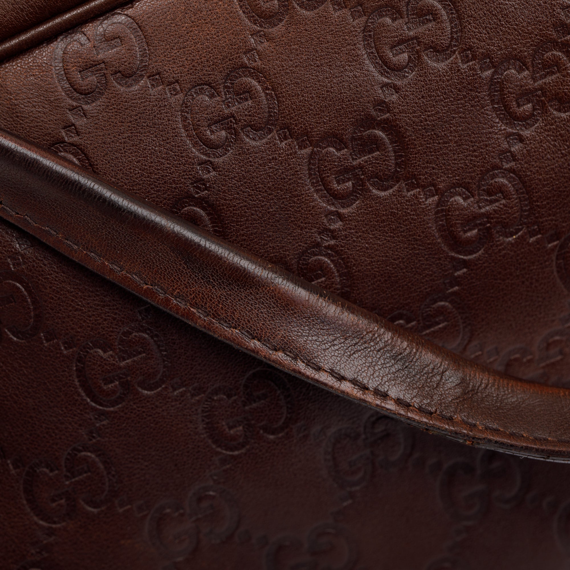 Gucci Small Brown Signature GG Leather Princy Boston Bag