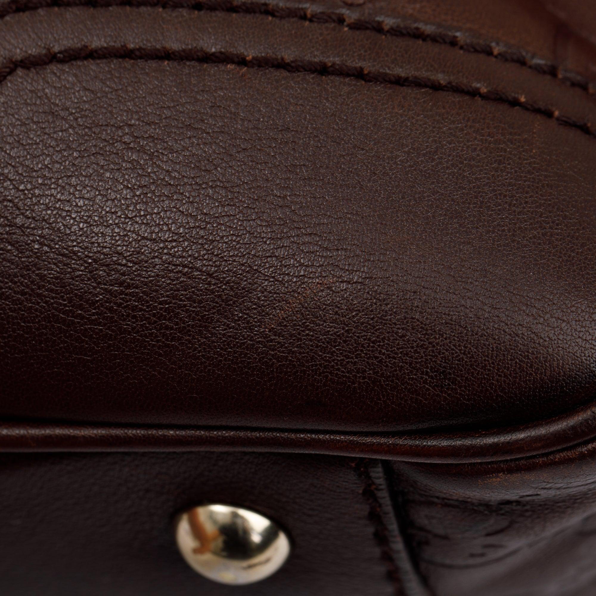 Gucci Small Brown Signature GG Leather Princy Boston Bag