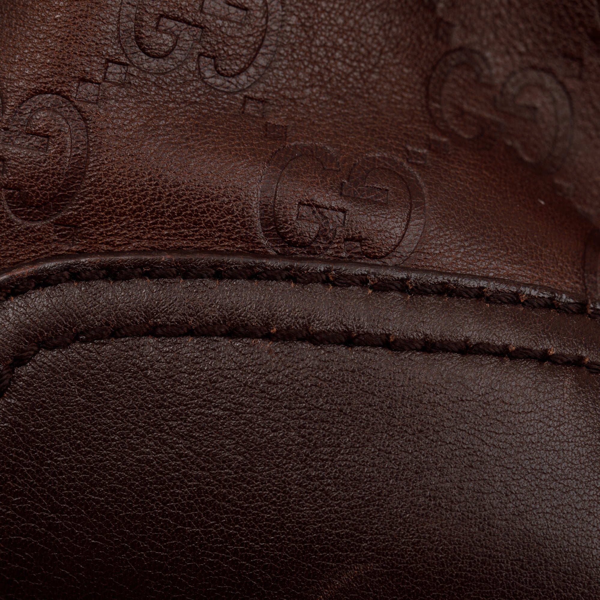 Gucci Small Brown Signature GG Leather Princy Boston Bag