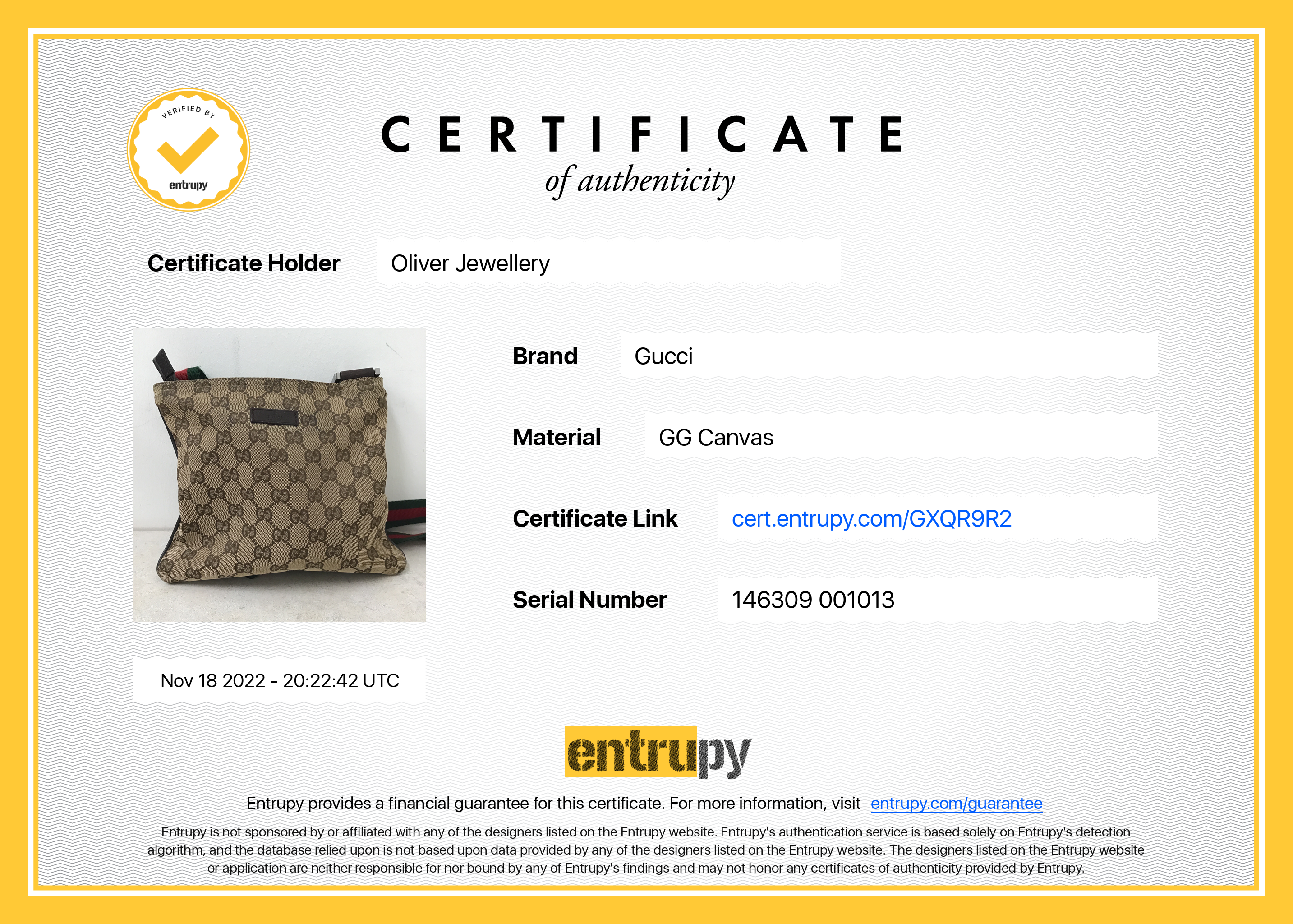 Gucci Small GG Canvas Web Crossbody Bag