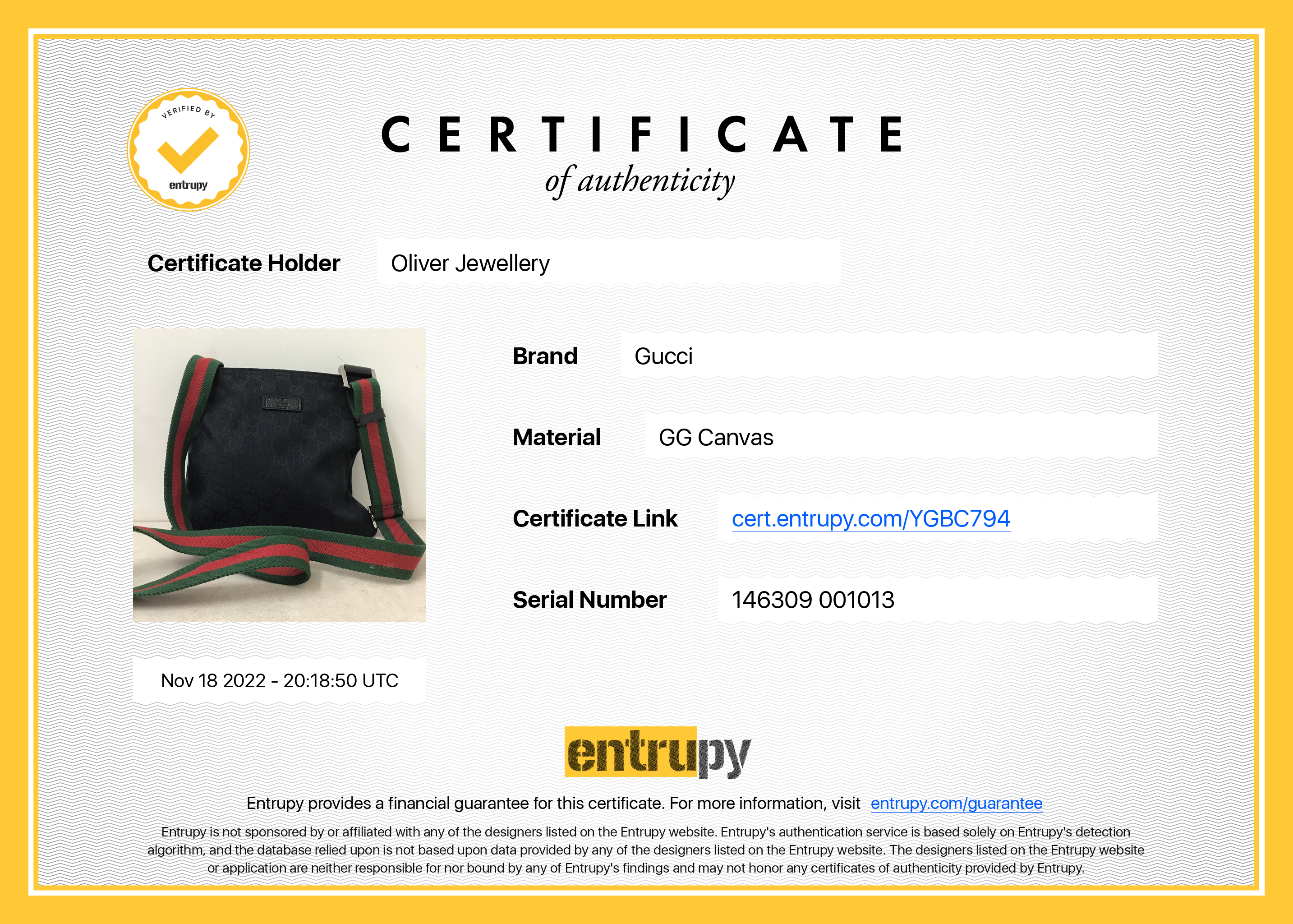 Gucci Small GG Canvas Web Crossbody Bag