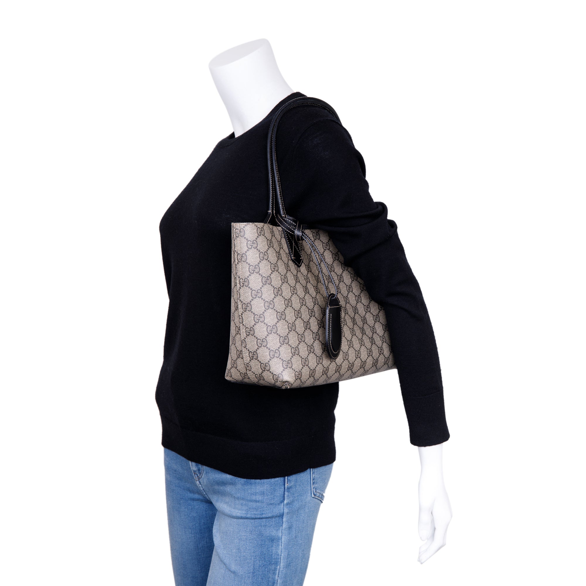 Gucci Small GG Supreme Reversible Tote w/ Box