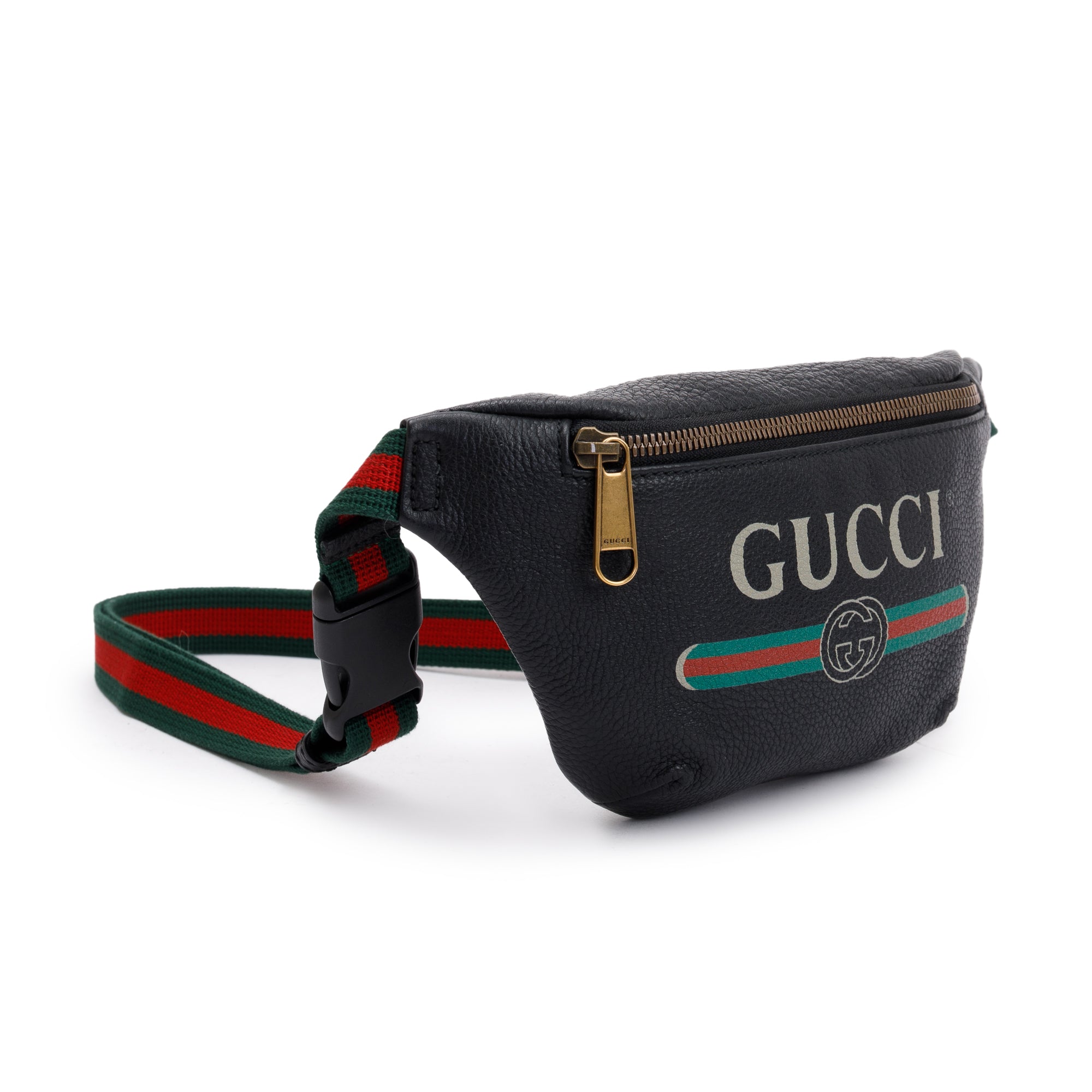 Gucci Small Logo Print Leather Belt Bag