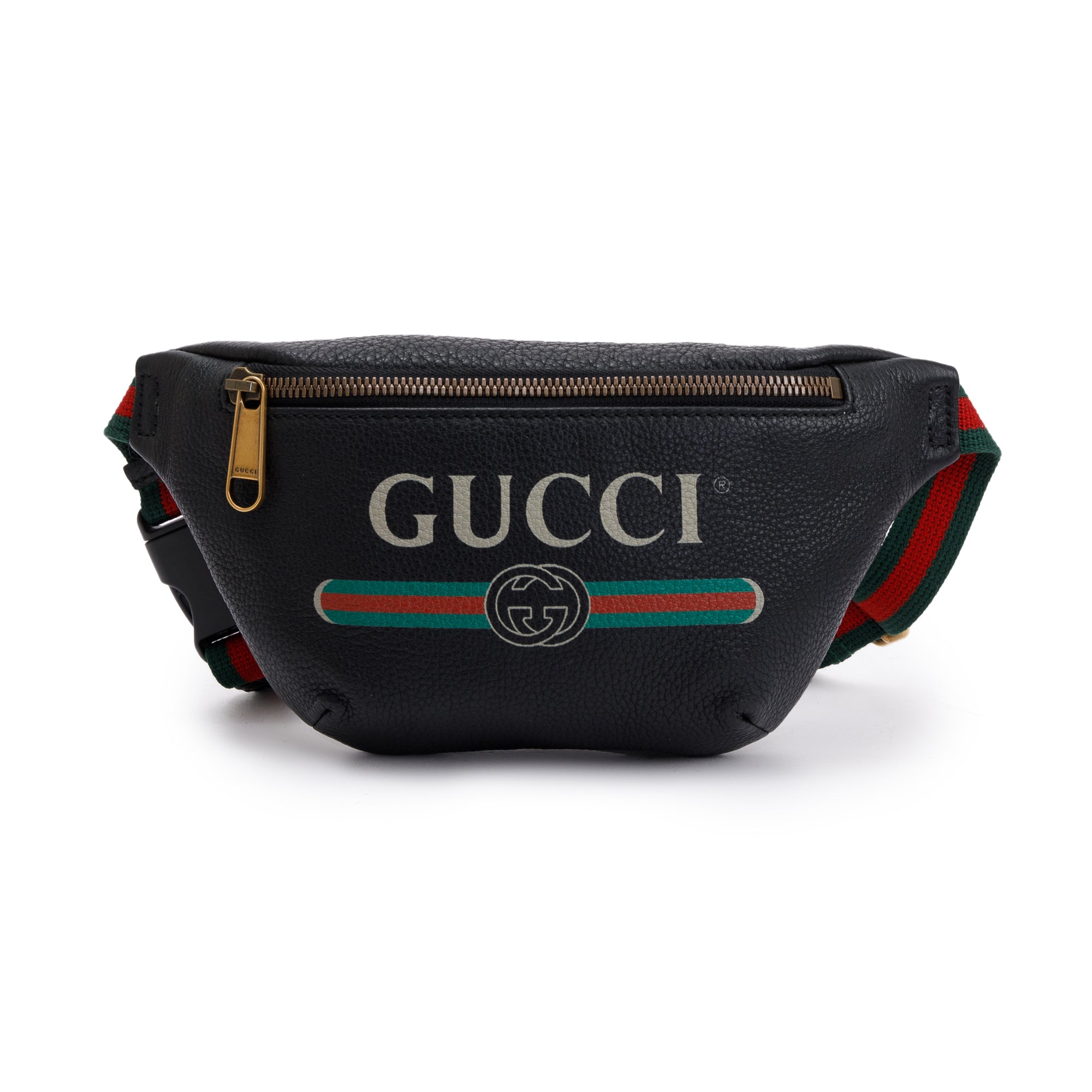 Gucci Small Logo Print Leather Belt Bag